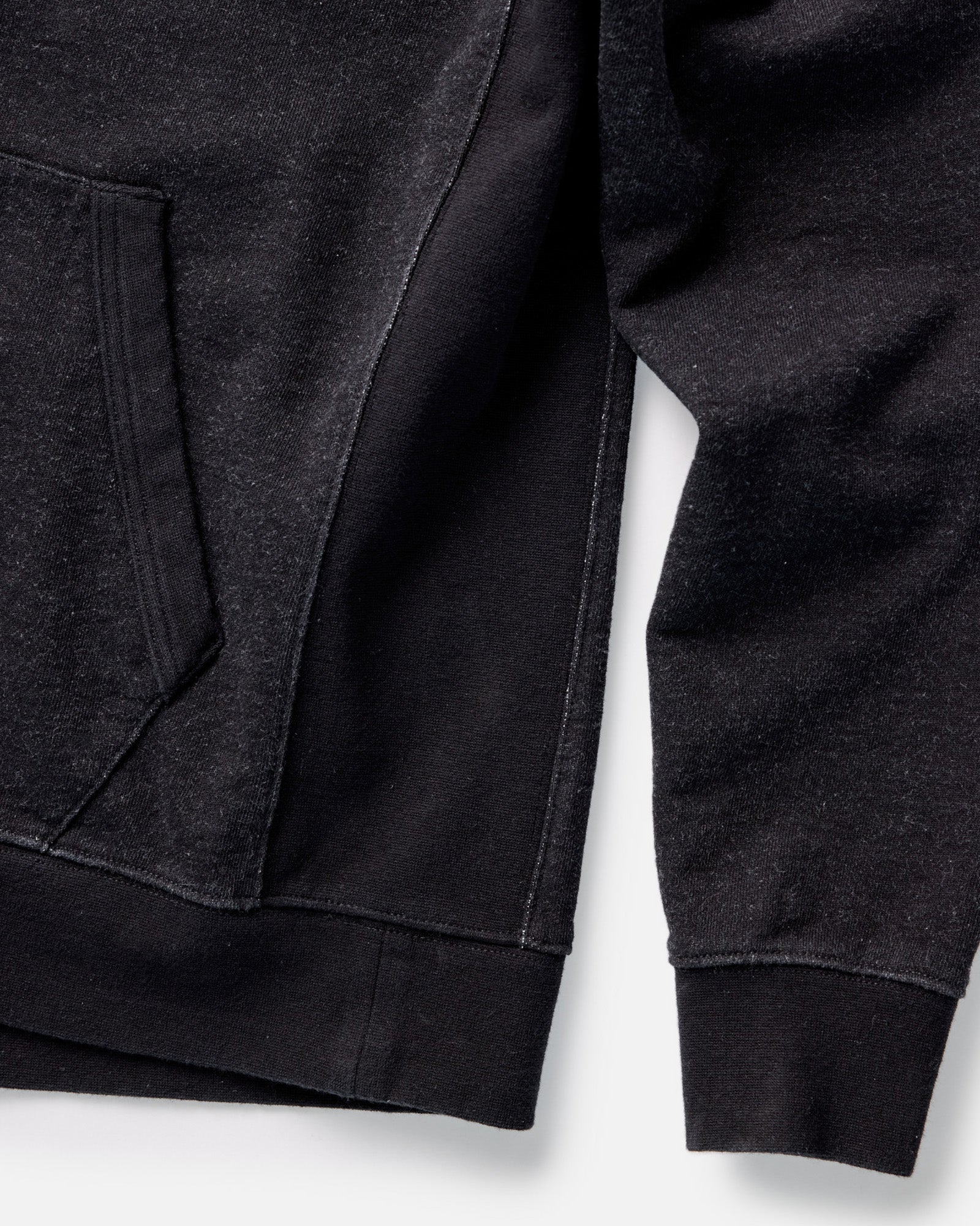 The Sunset Hoodie in Black Indigo Terry - Image 8