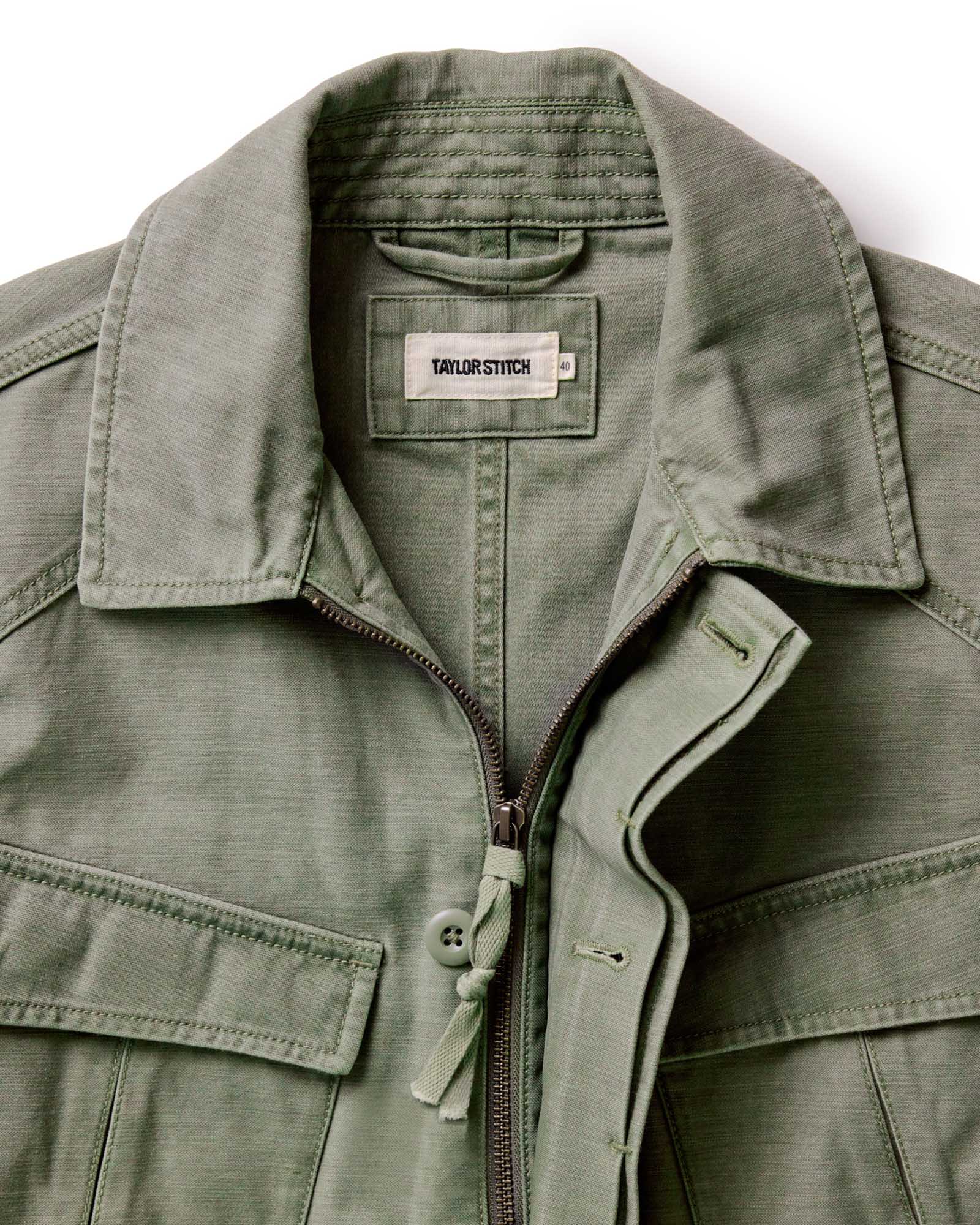 The Surplus Jacket in Field Olive Reverse Sateen - Image 6