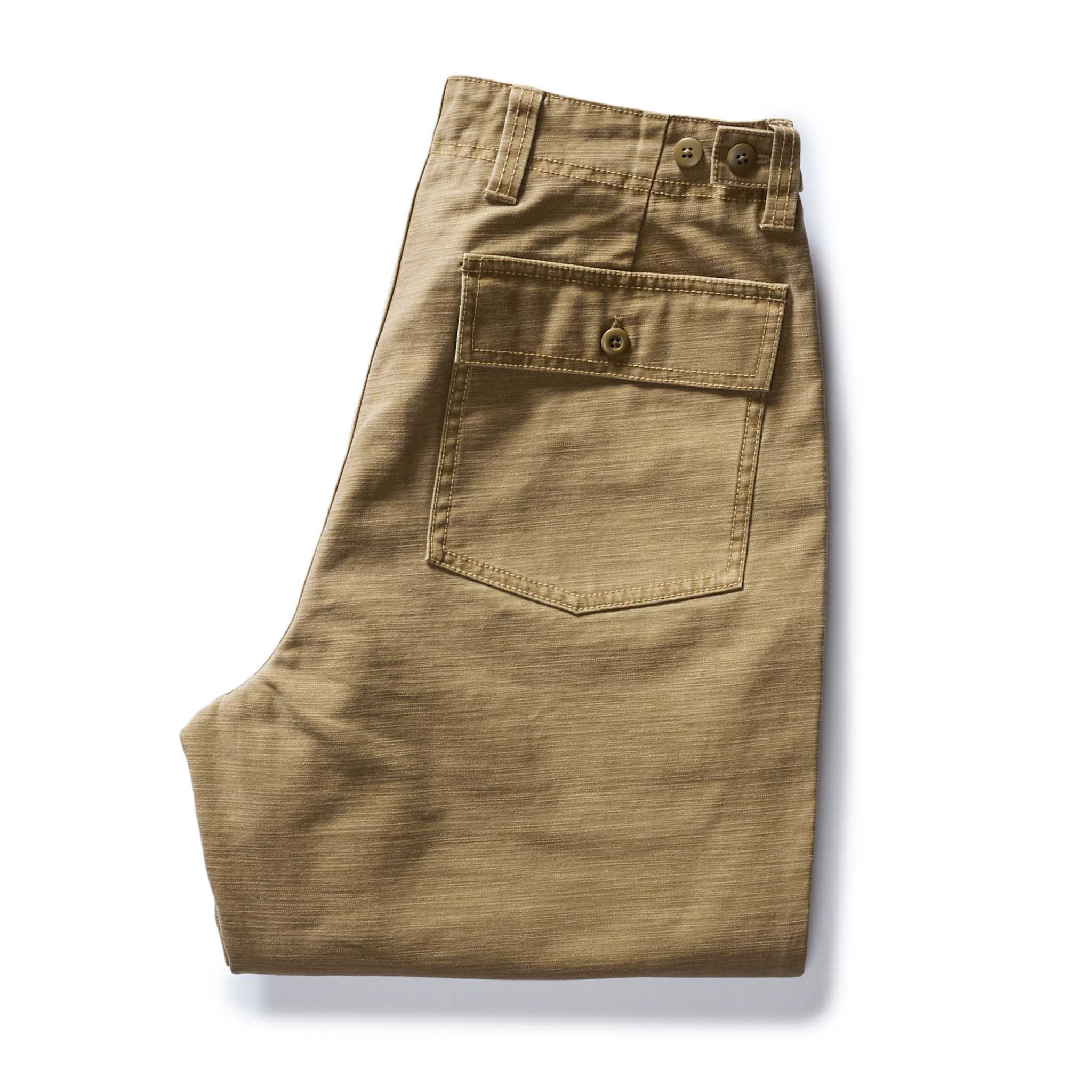The Surplus Pant in Khaki Reverse Sateen - Image 9