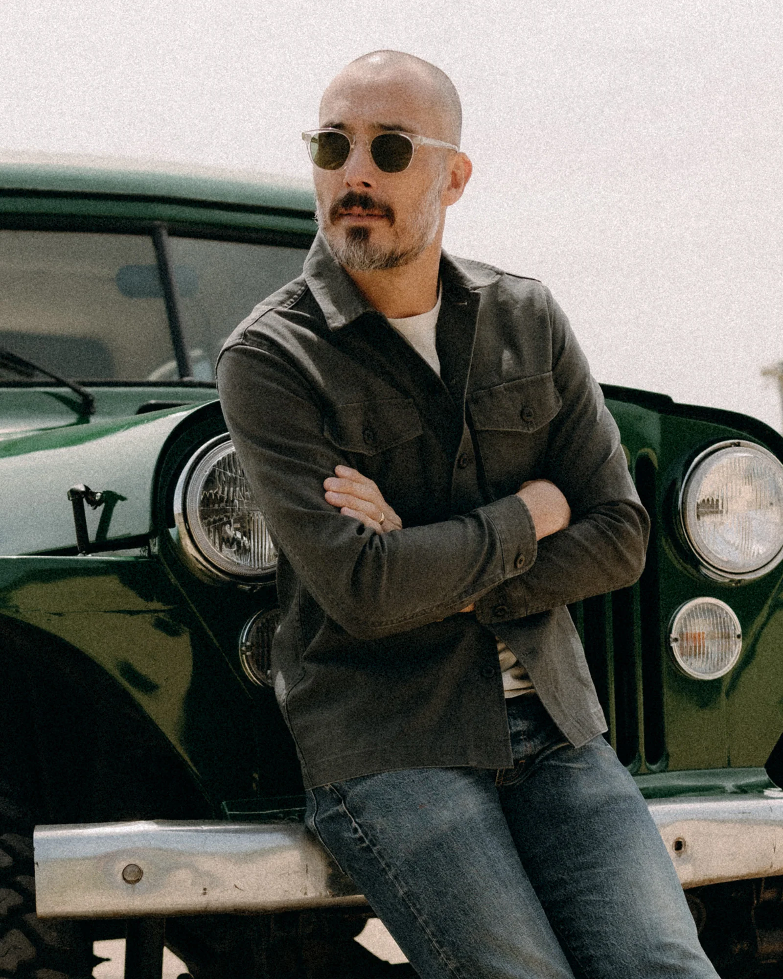 The Surplus Shirt in Faded Black Reverse Sateen - Image 2