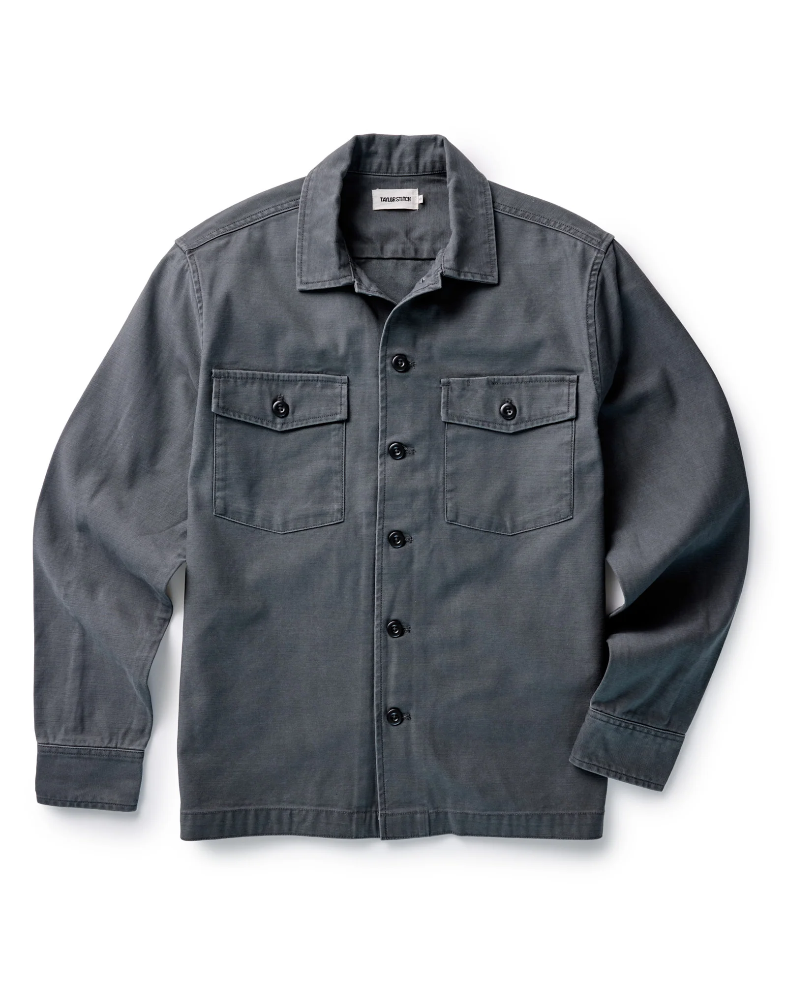 The Surplus Shirt in Faded Black Reverse Sateen - Image 5