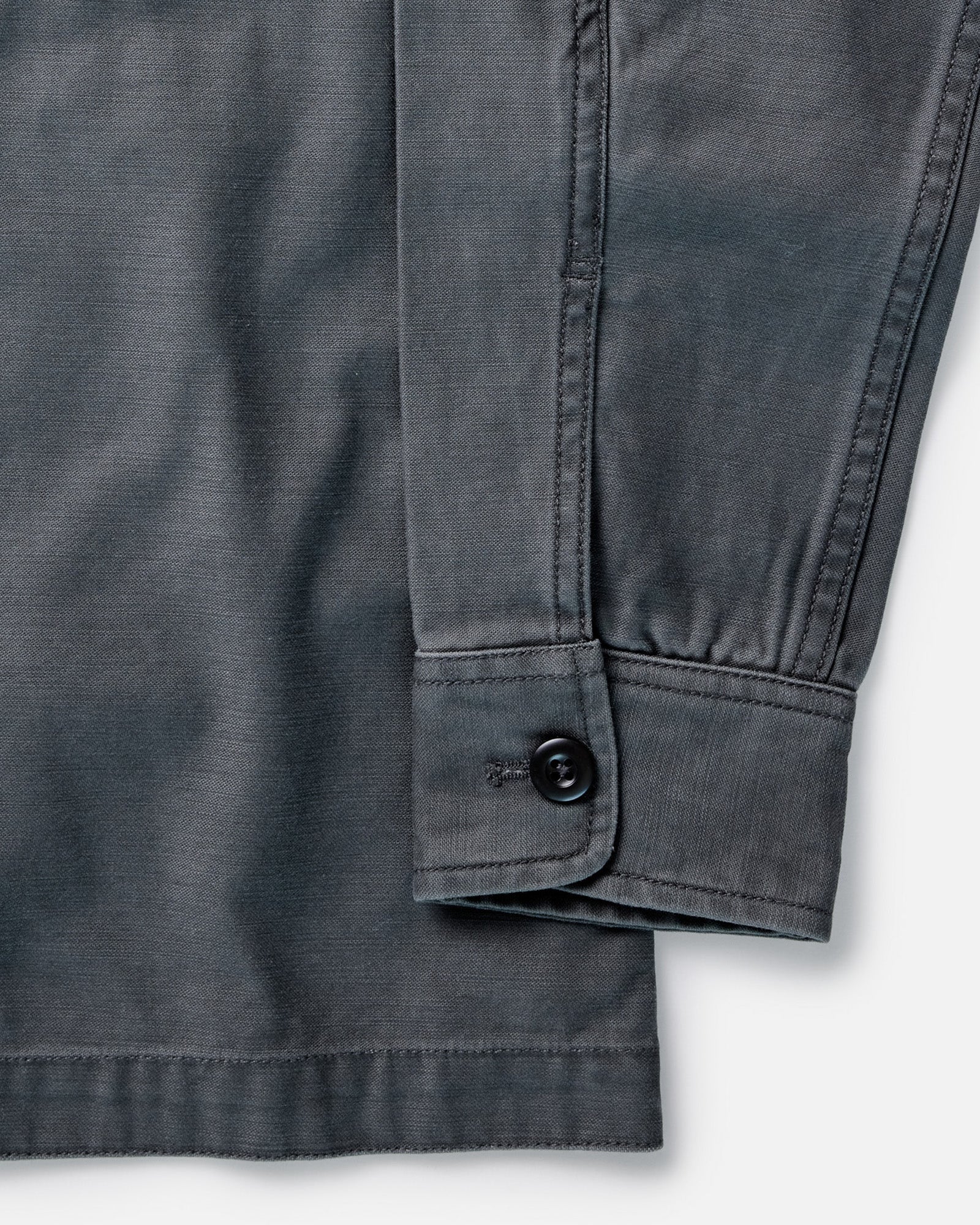 The Surplus Shirt in Faded Black Reverse Sateen - Image 8