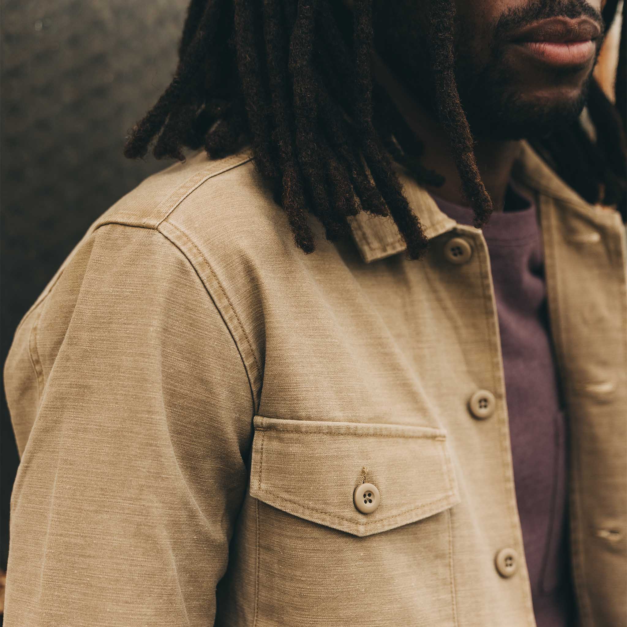 The Surplus Shirt in Field Khaki Reverse Sateen - Image 3