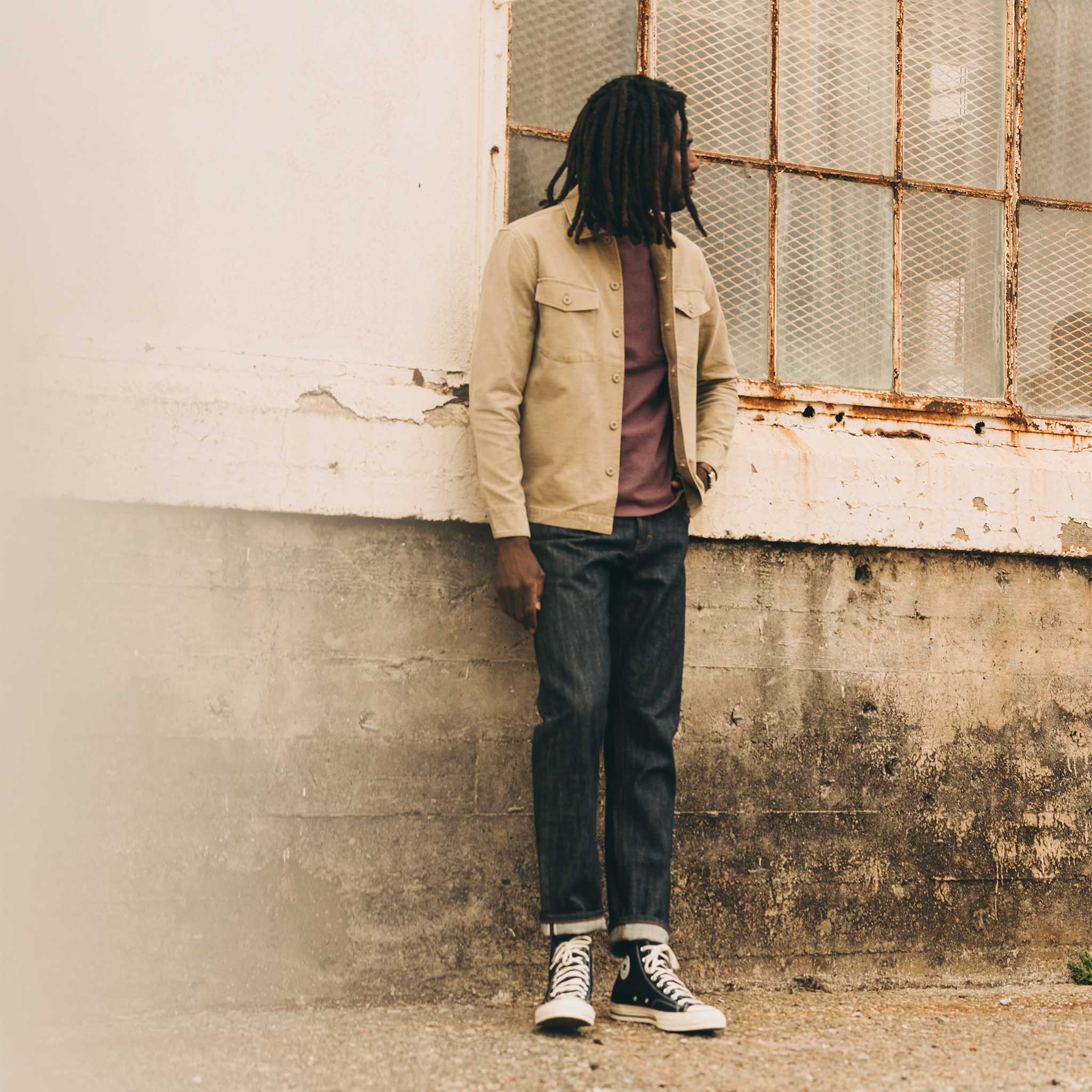 The Surplus Shirt in Field Khaki Reverse Sateen - Image 4