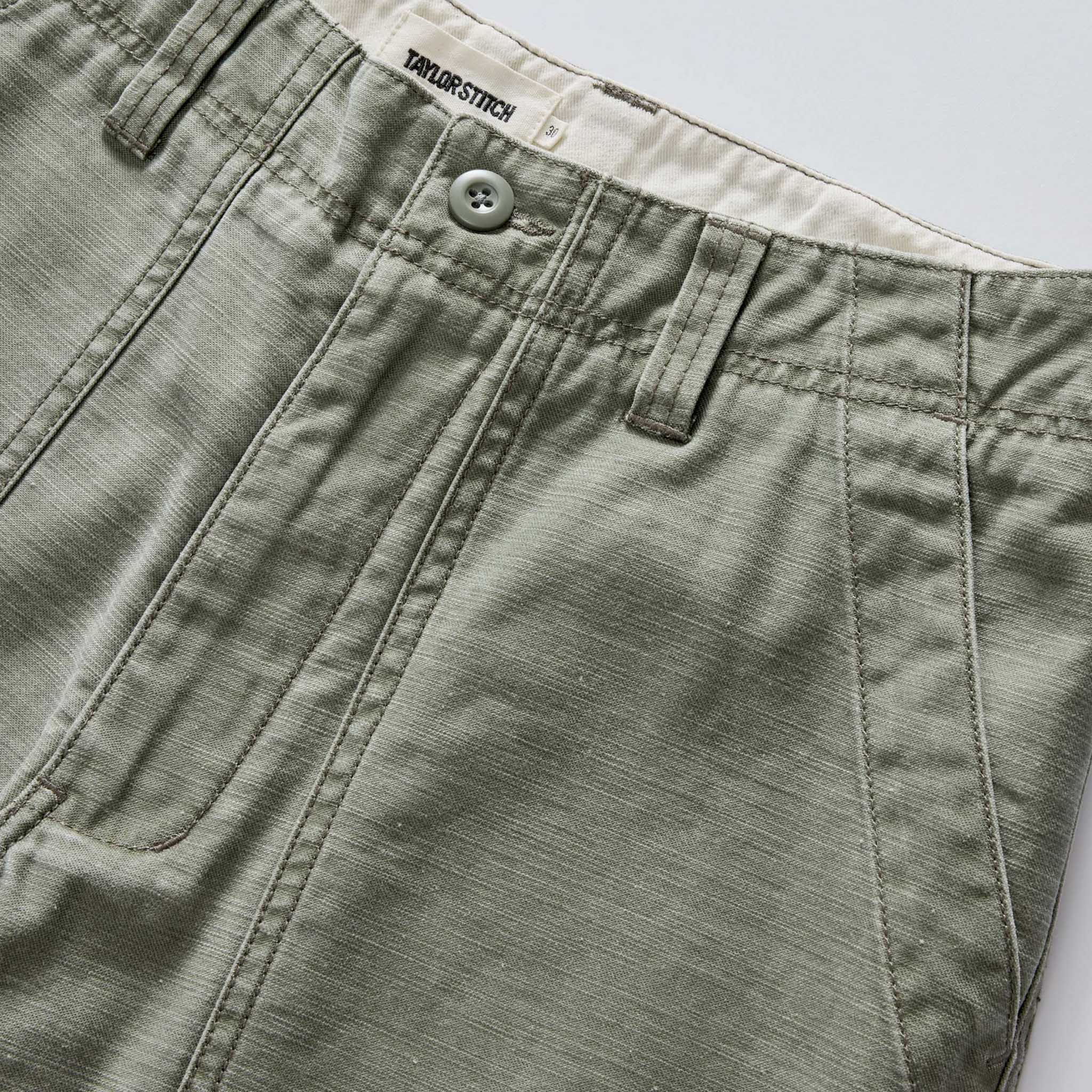 The Surplus Short in Field Olive Reverse Sateen - Image 4