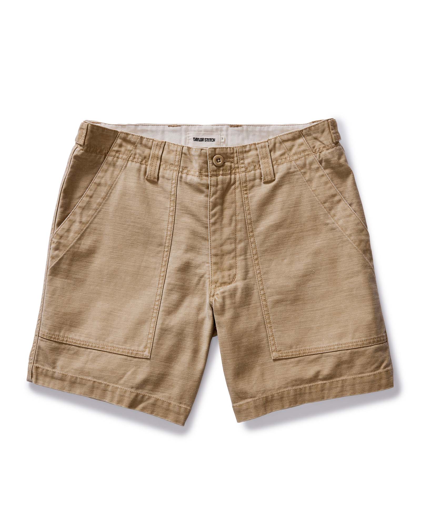 The Surplus Short in Khaki Reverse Sateen