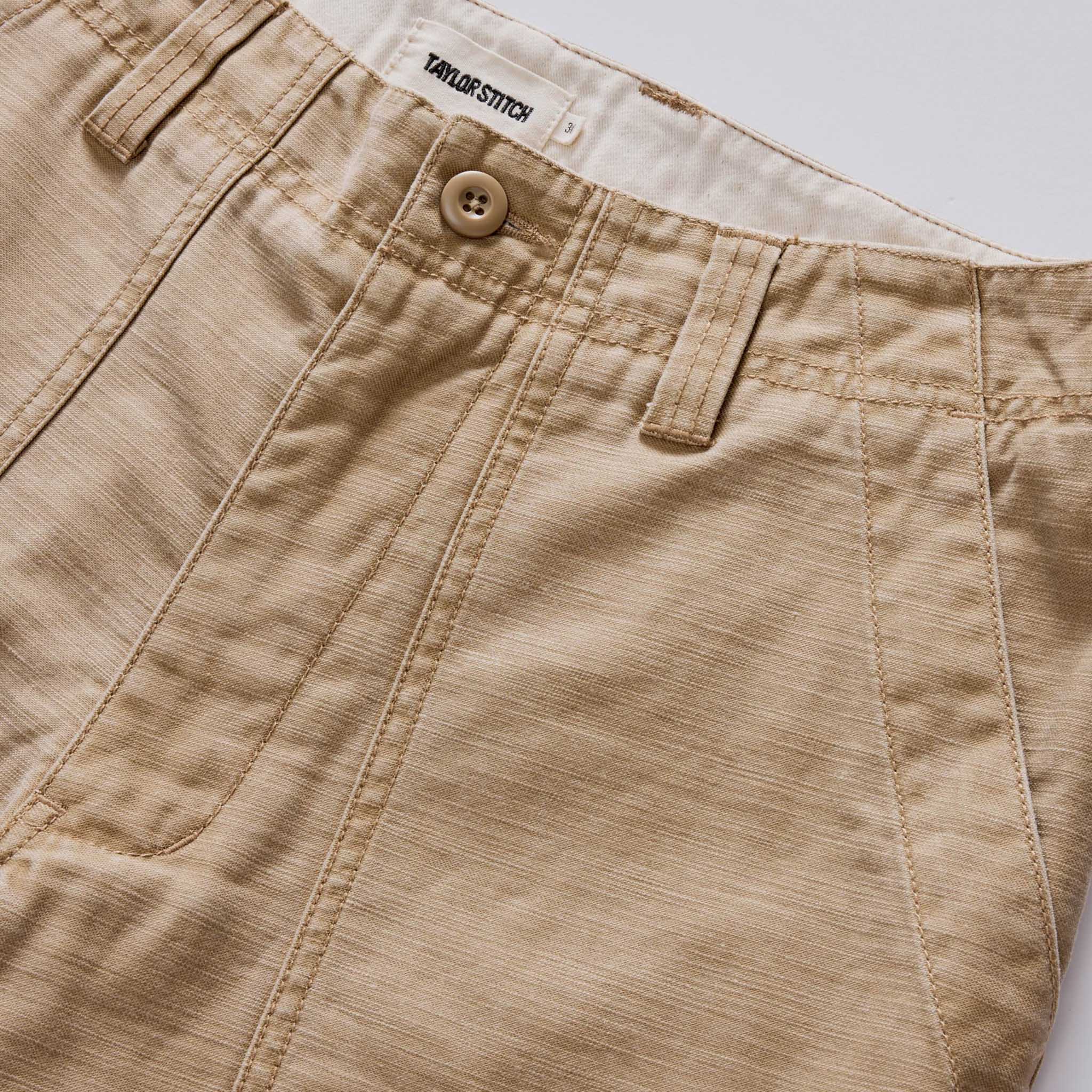 The Surplus Short in Khaki Reverse Sateen - Image 4