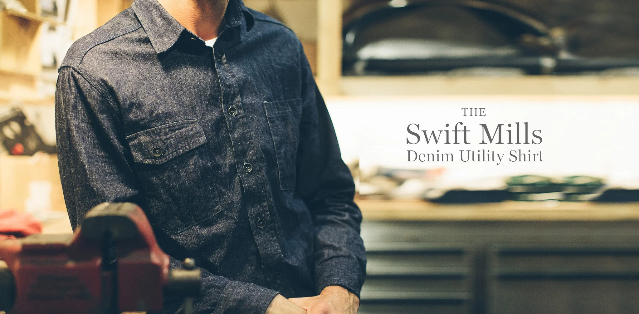 The Utility Shirt in Swift Mills Denim - Image 9