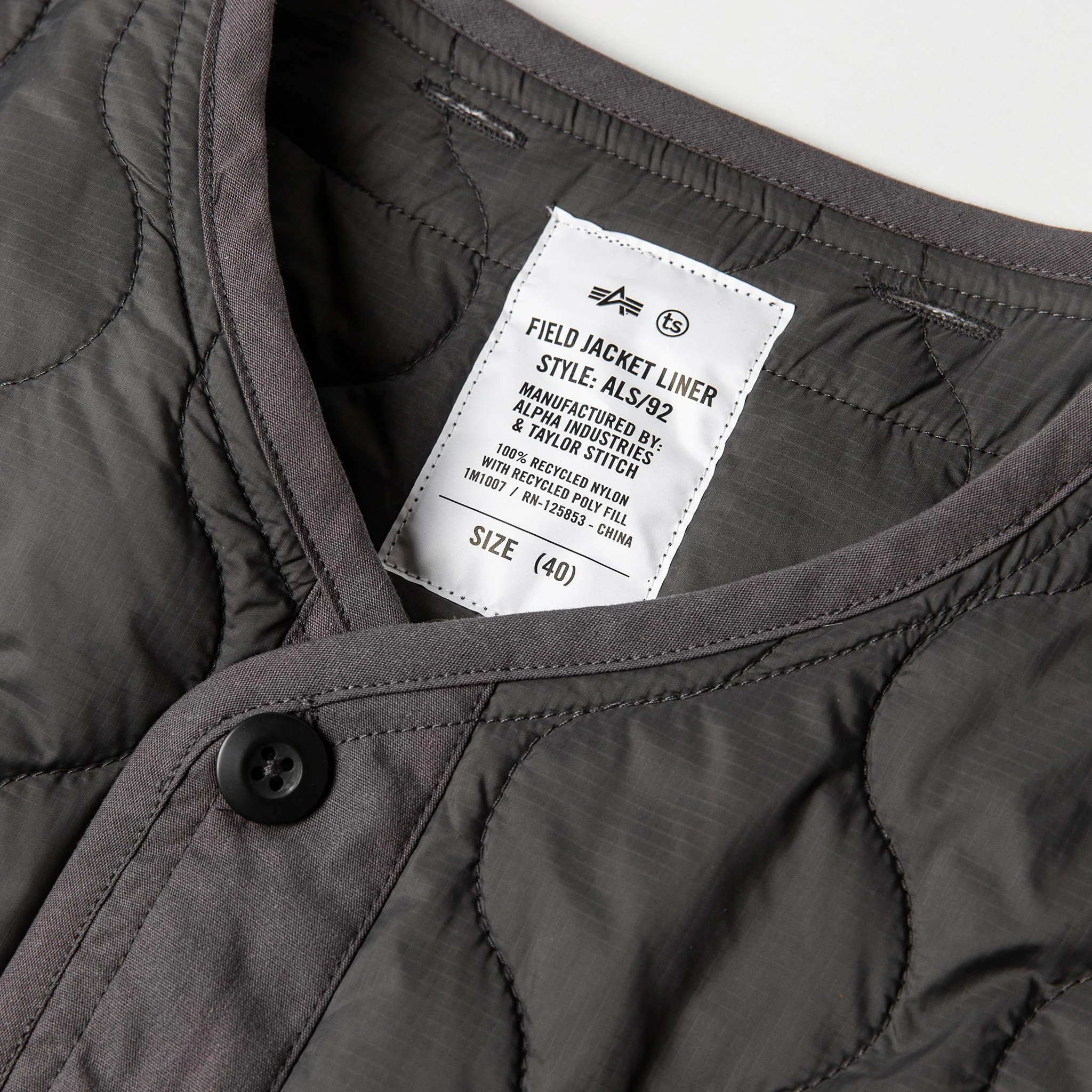 The Taylor Stitch x Alpha Industries ALS/92 in Raven - Image 7