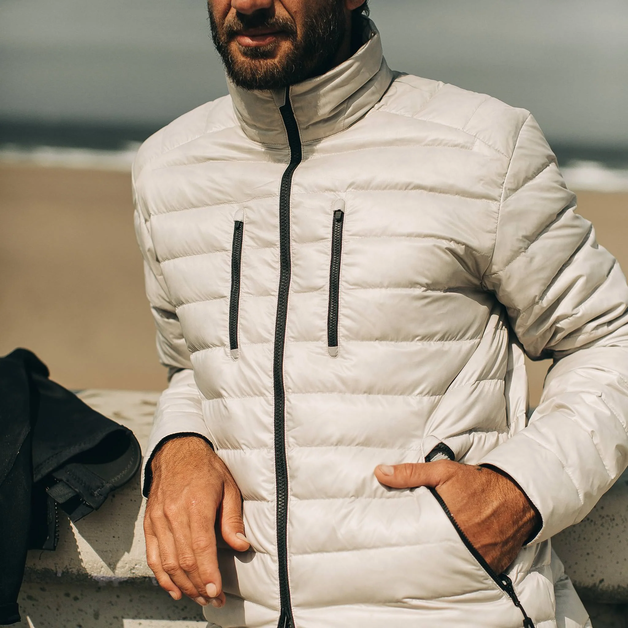 The Taylor Stitch x Mission Workshop Farallon Jacket in Fog - Image 3