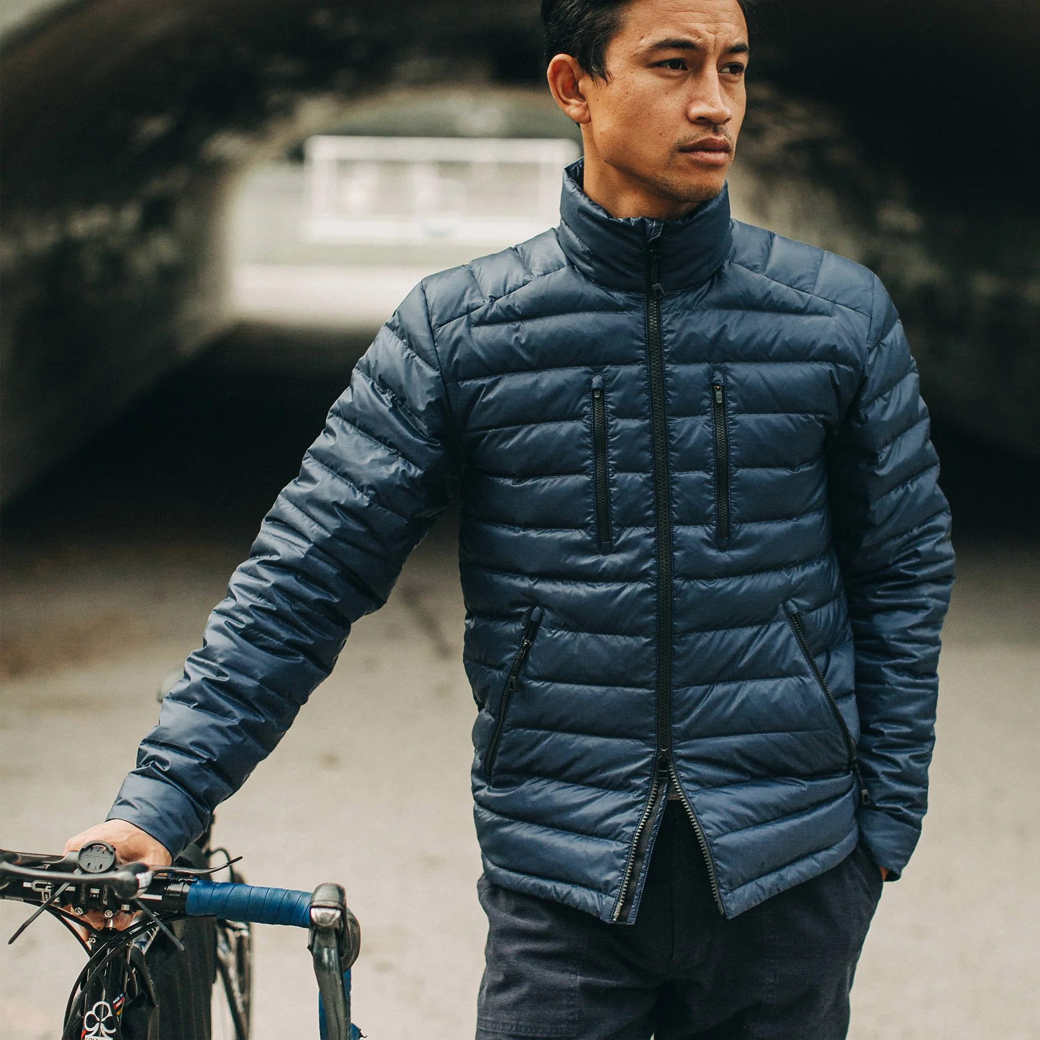 The Taylor Stitch x Mission Workshop Farallon Jacket in Midnight Blue - Image 2
