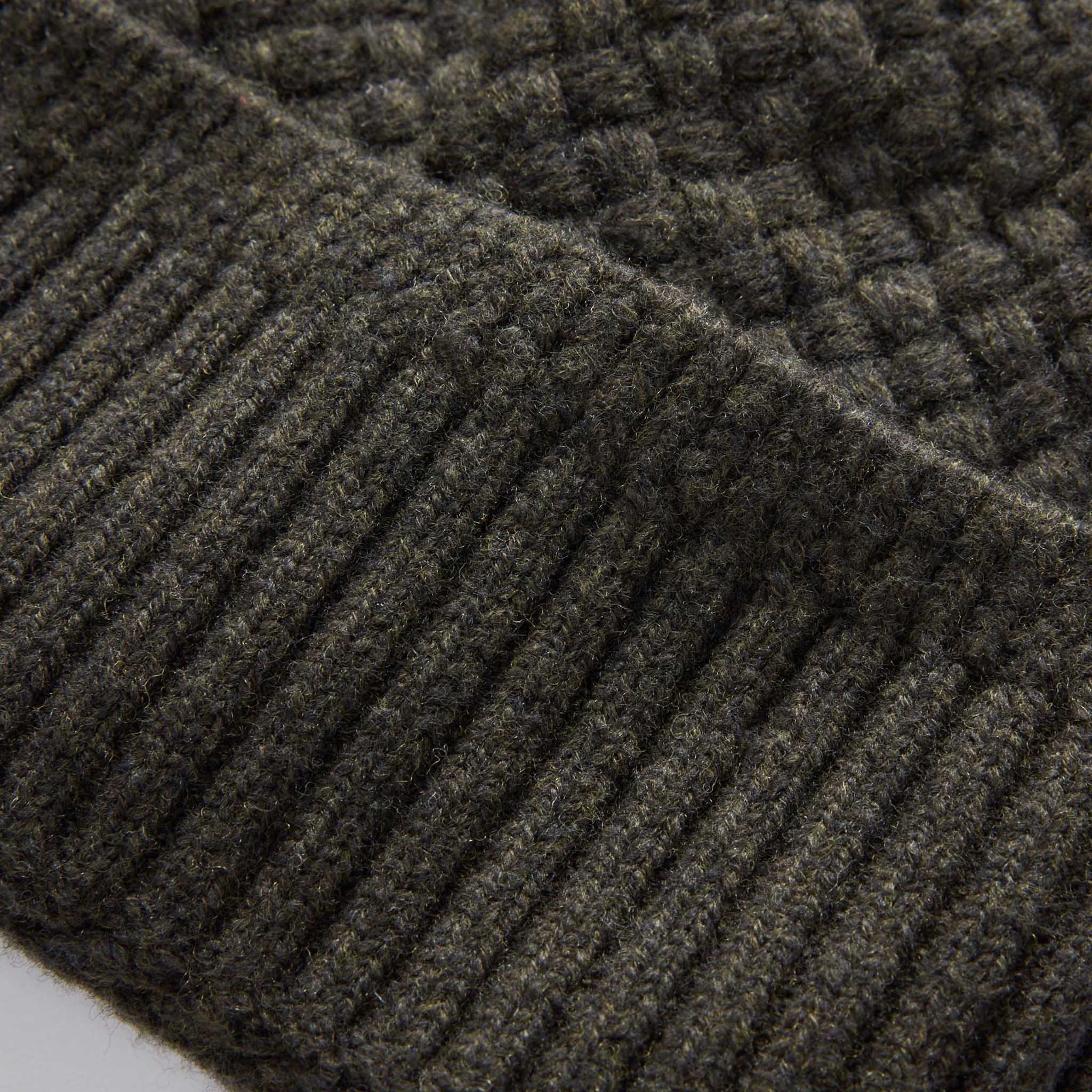 The Textured Knit Beanie in Heather Loden Merino - Image 3