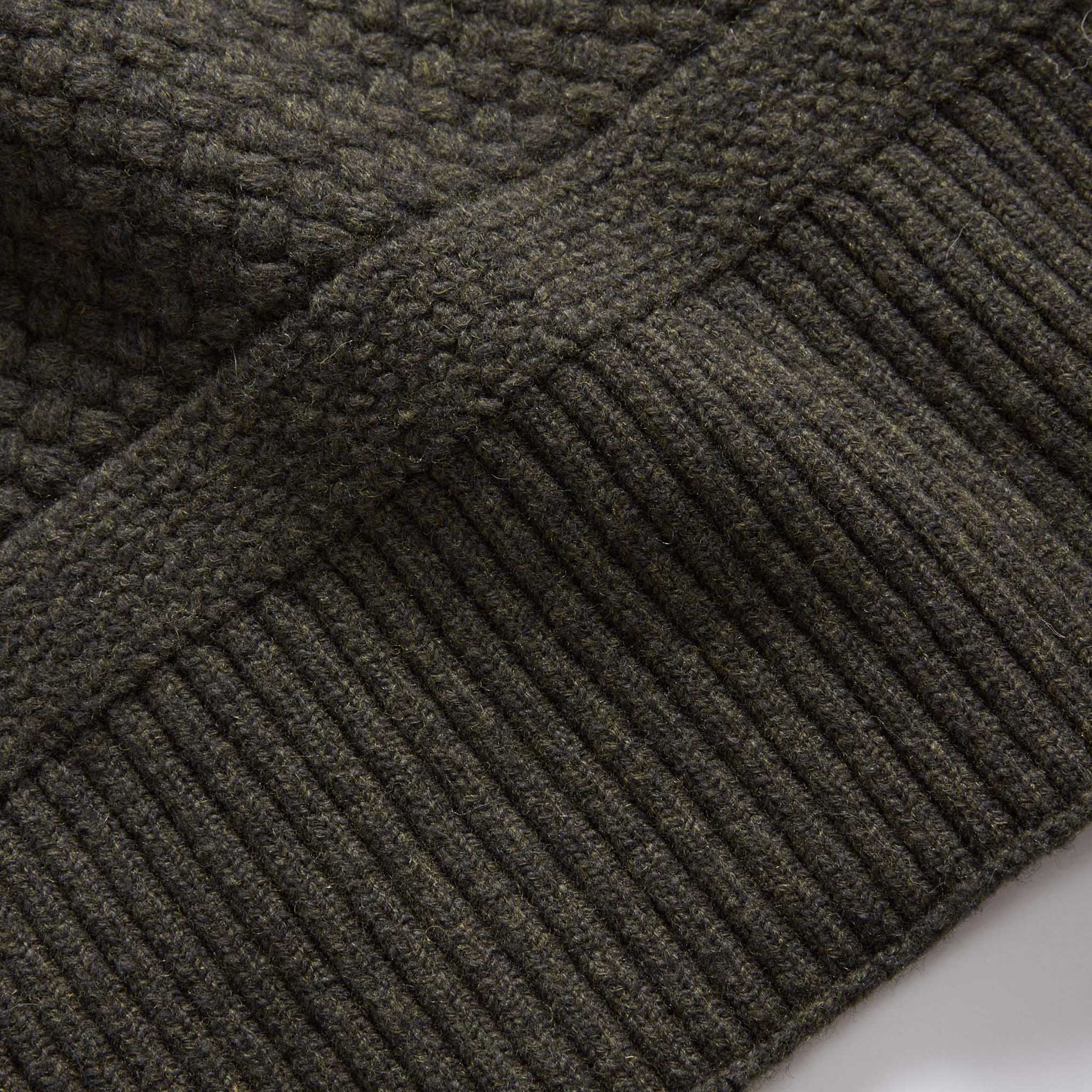 The Textured Knit Scarf in Heather Loden Merino - Image 4