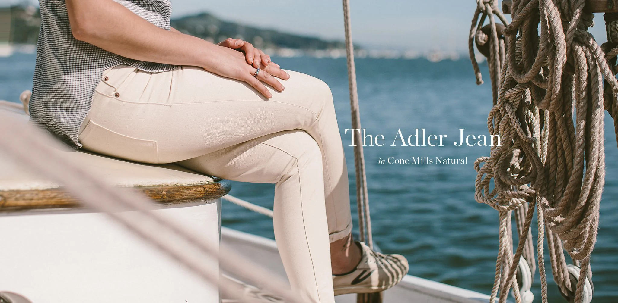 The Adler Jean in Cone Mills Natural - Image 9