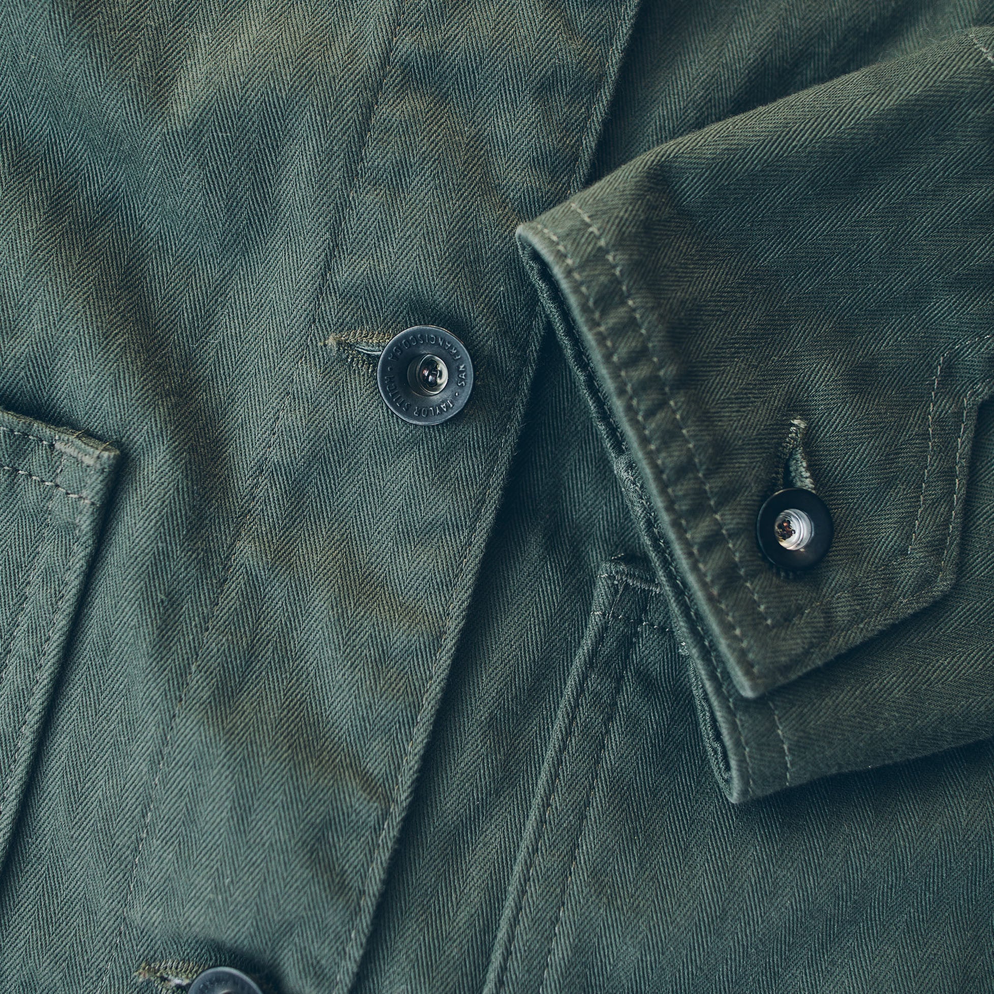 The Agnes Jacket in Olive Herringbone - Image 3