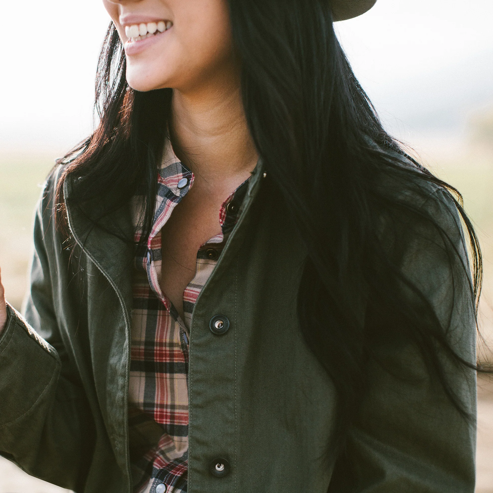 The Agnes Jacket in Olive Herringbone - Image 5