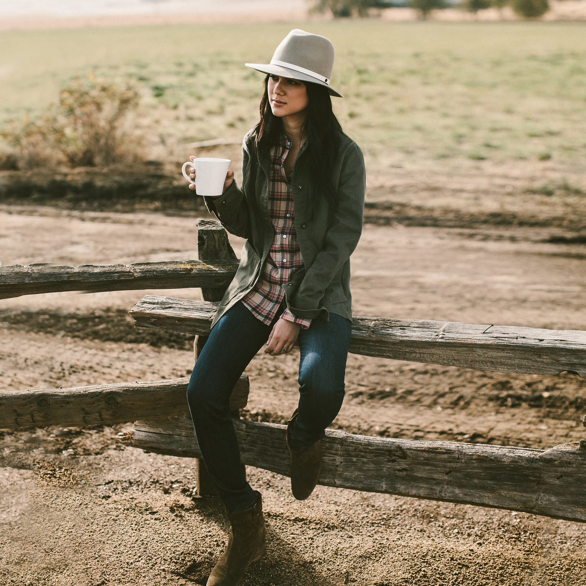 The Agnes Jacket in Olive Herringbone - Image 6