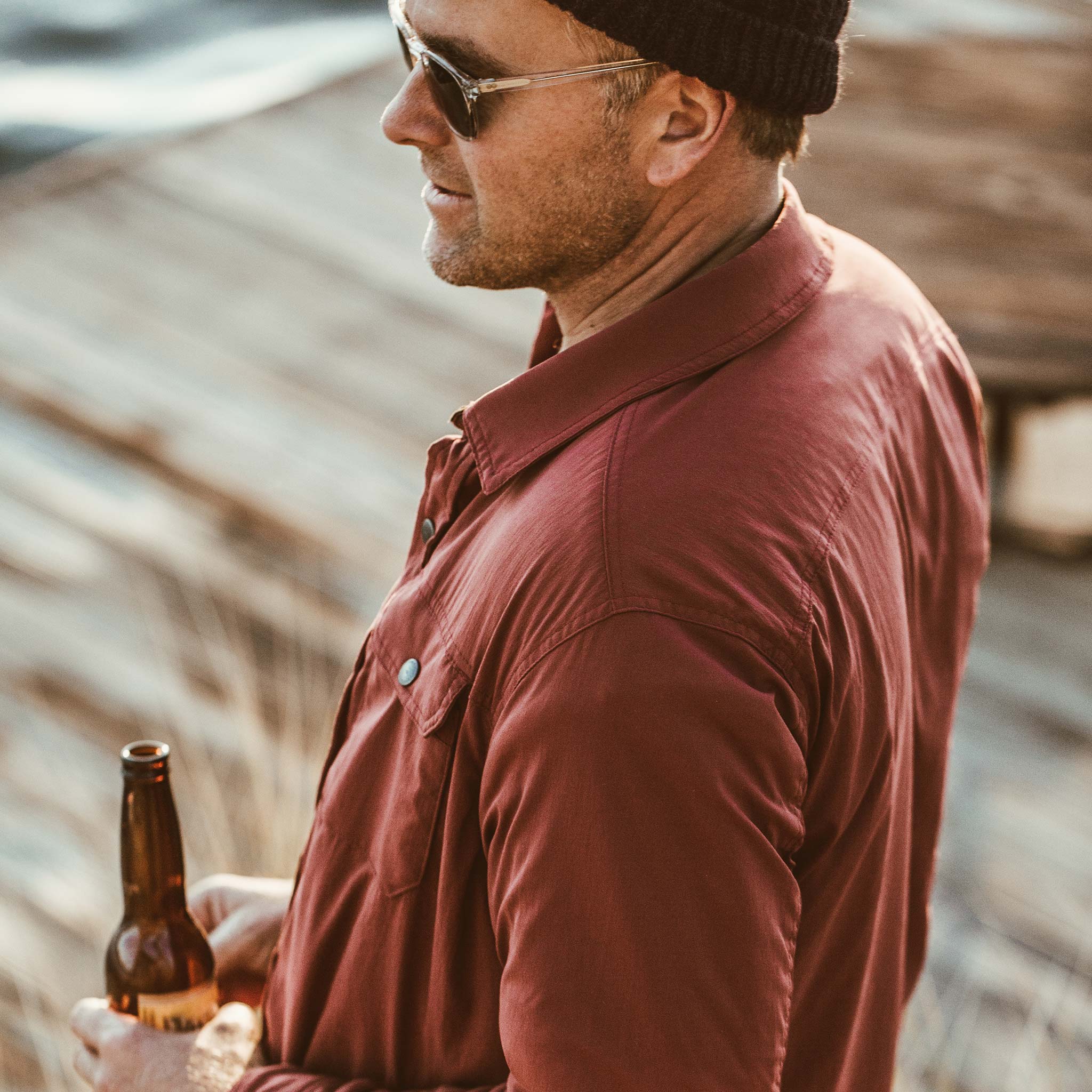 The Albion Jacket in Burgundy - Image 2