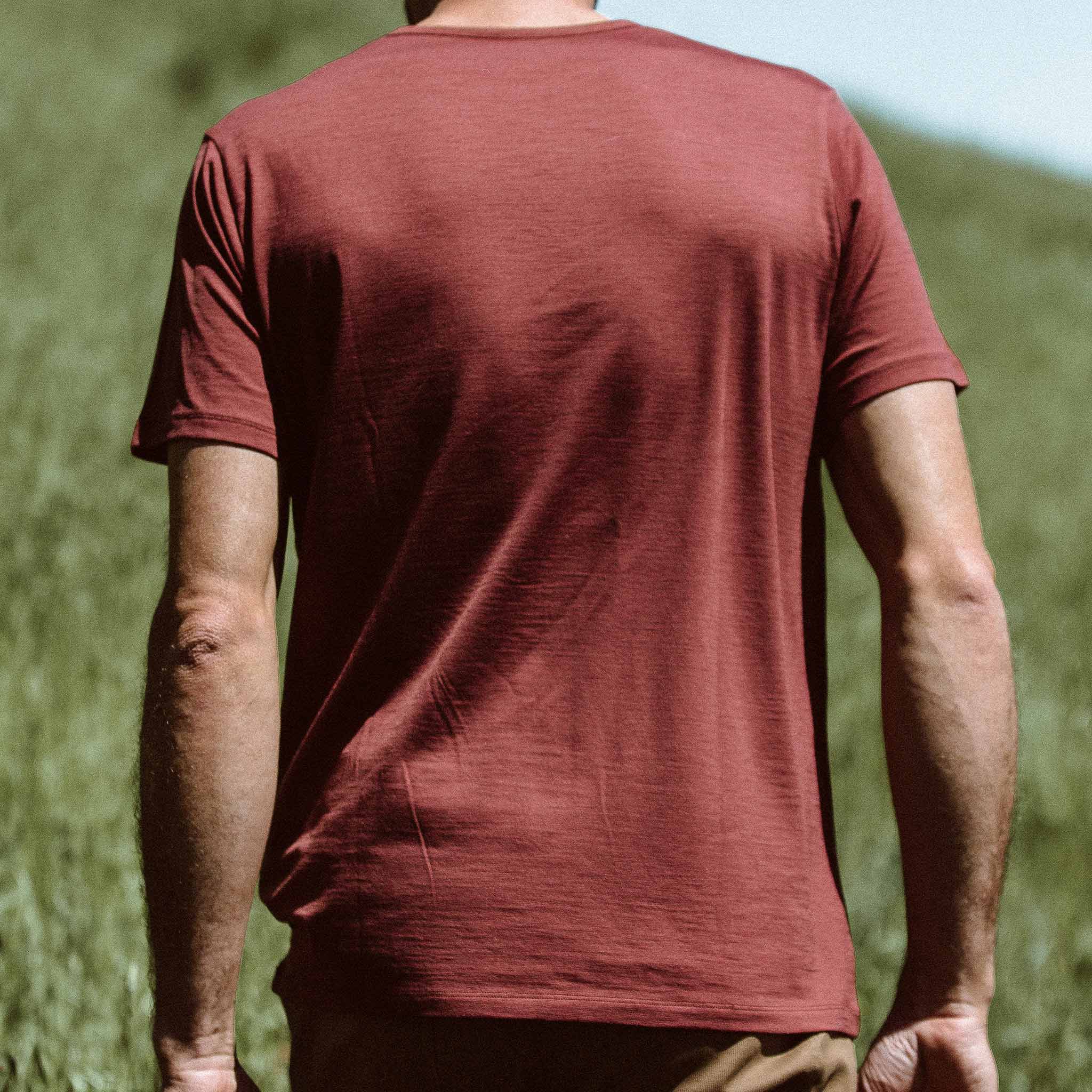 The Antoni Tee in Heather Brick - Image 4