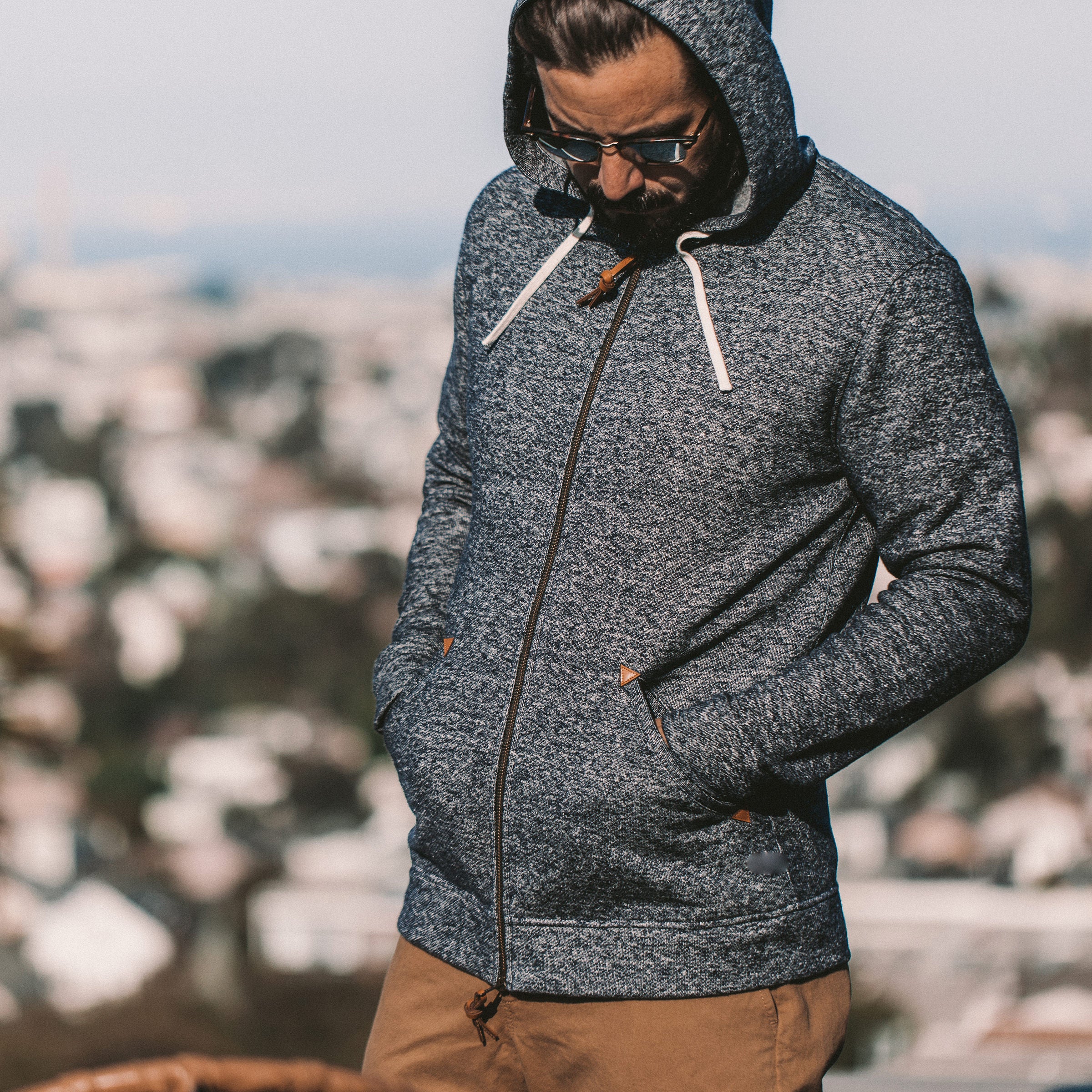 The Après Hoodie in Navy Hemp Fleece - Image 6