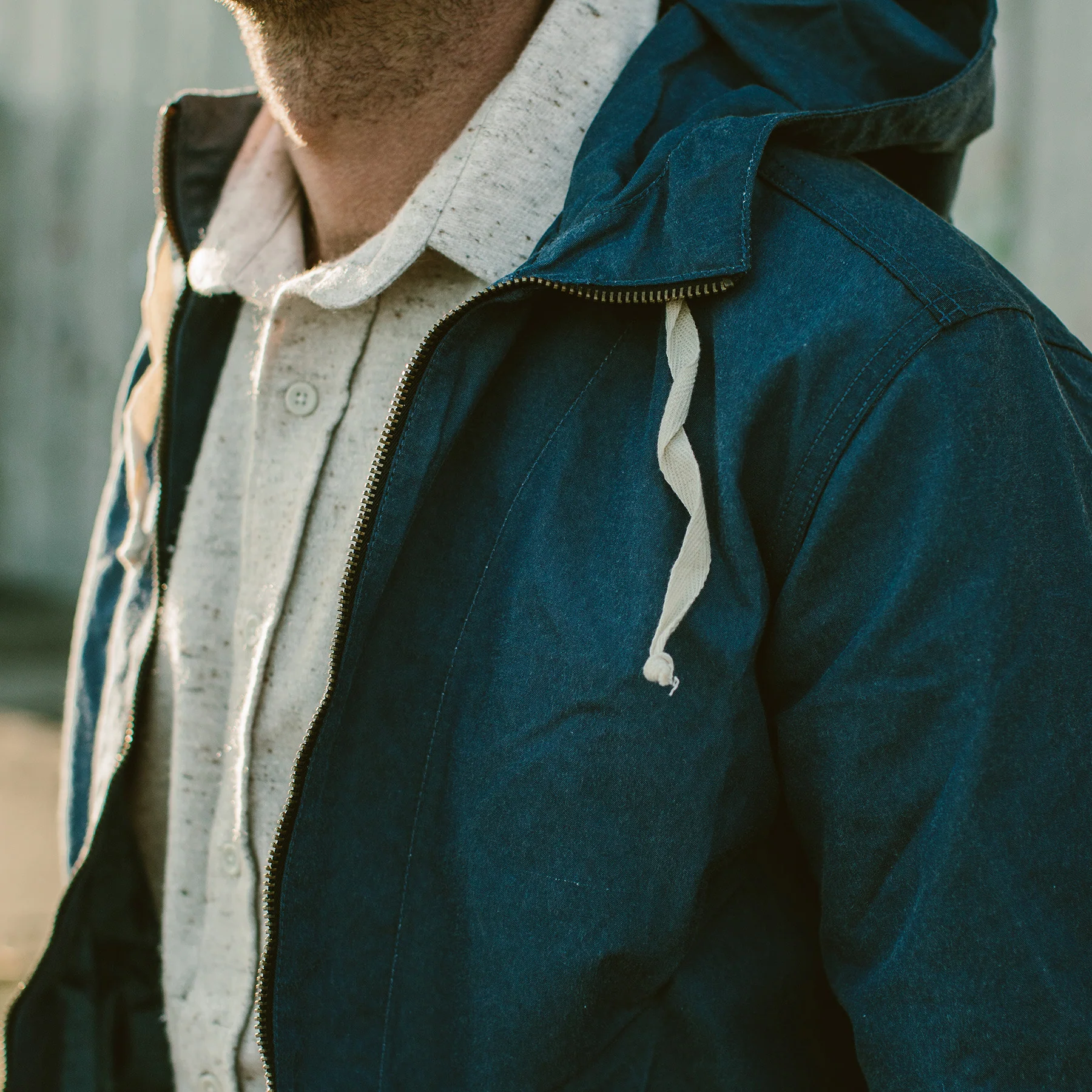 The Beach Jacket in Indigo Chambray - Image 3