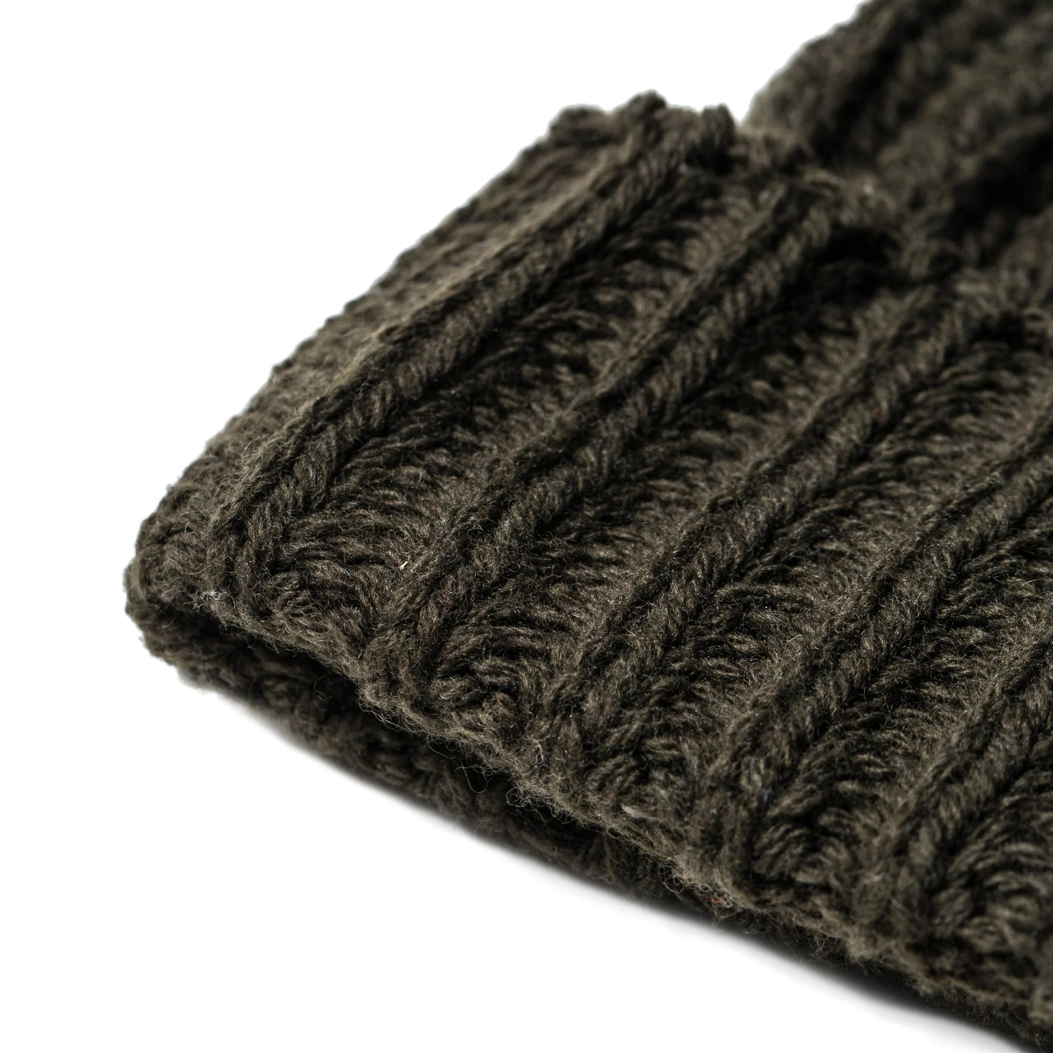The Beanie in Dark Olive Merino - Image 2
