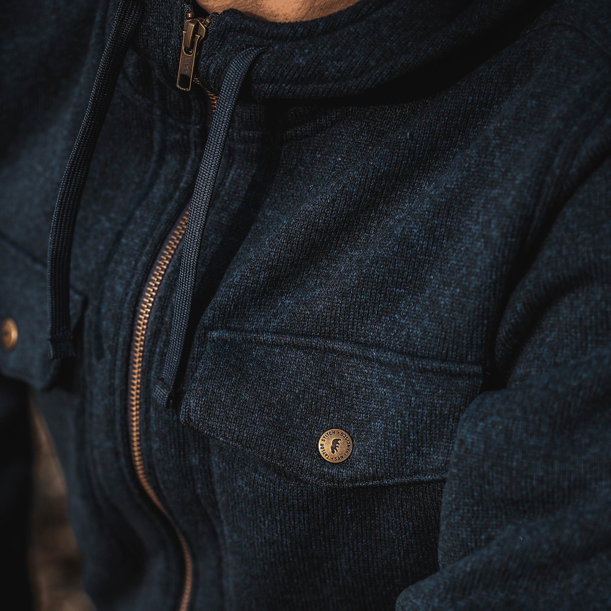The Big Sur Hoodie in Heather Navy - Image 3