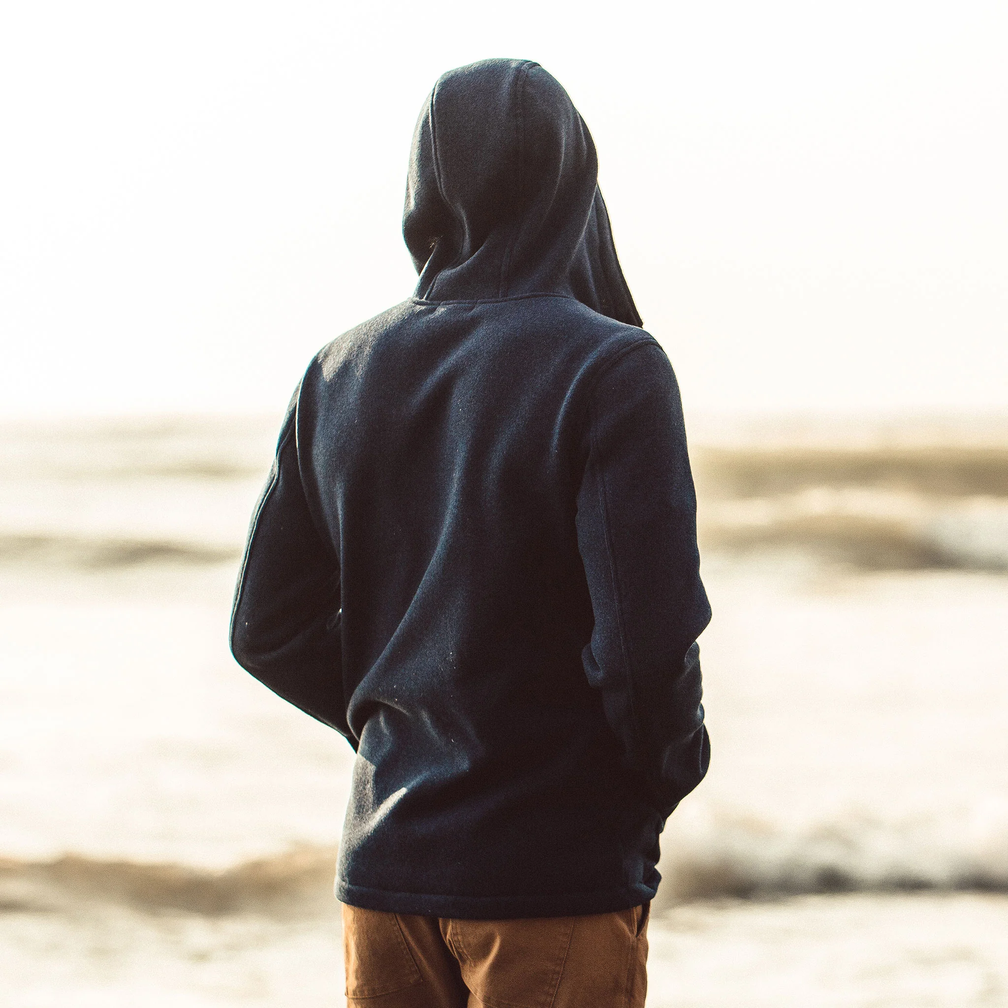 The Big Sur Hoodie in Heather Navy - Image 6
