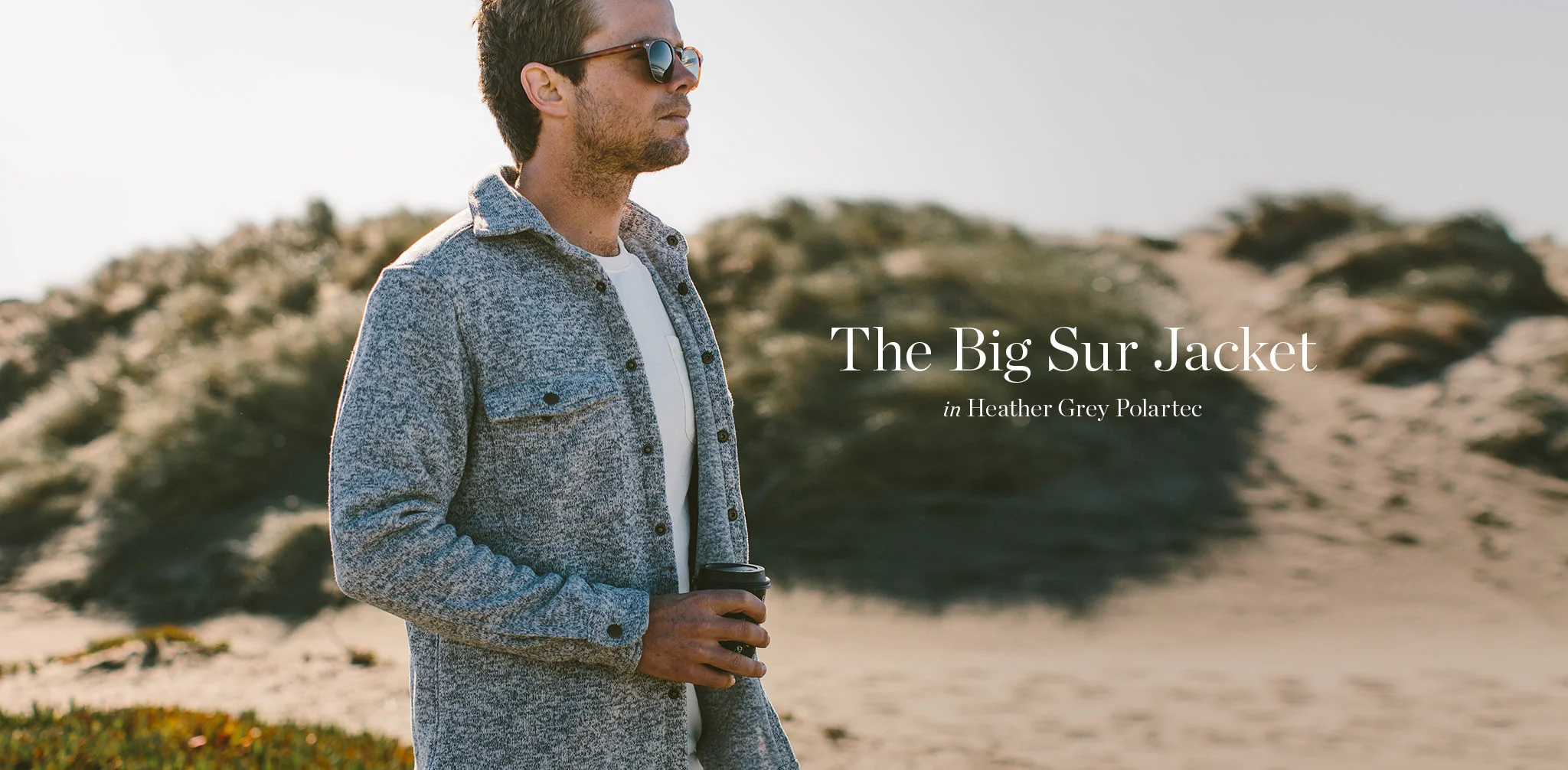The Big Sur Jacket in Heather Grey Polartec - Image 8