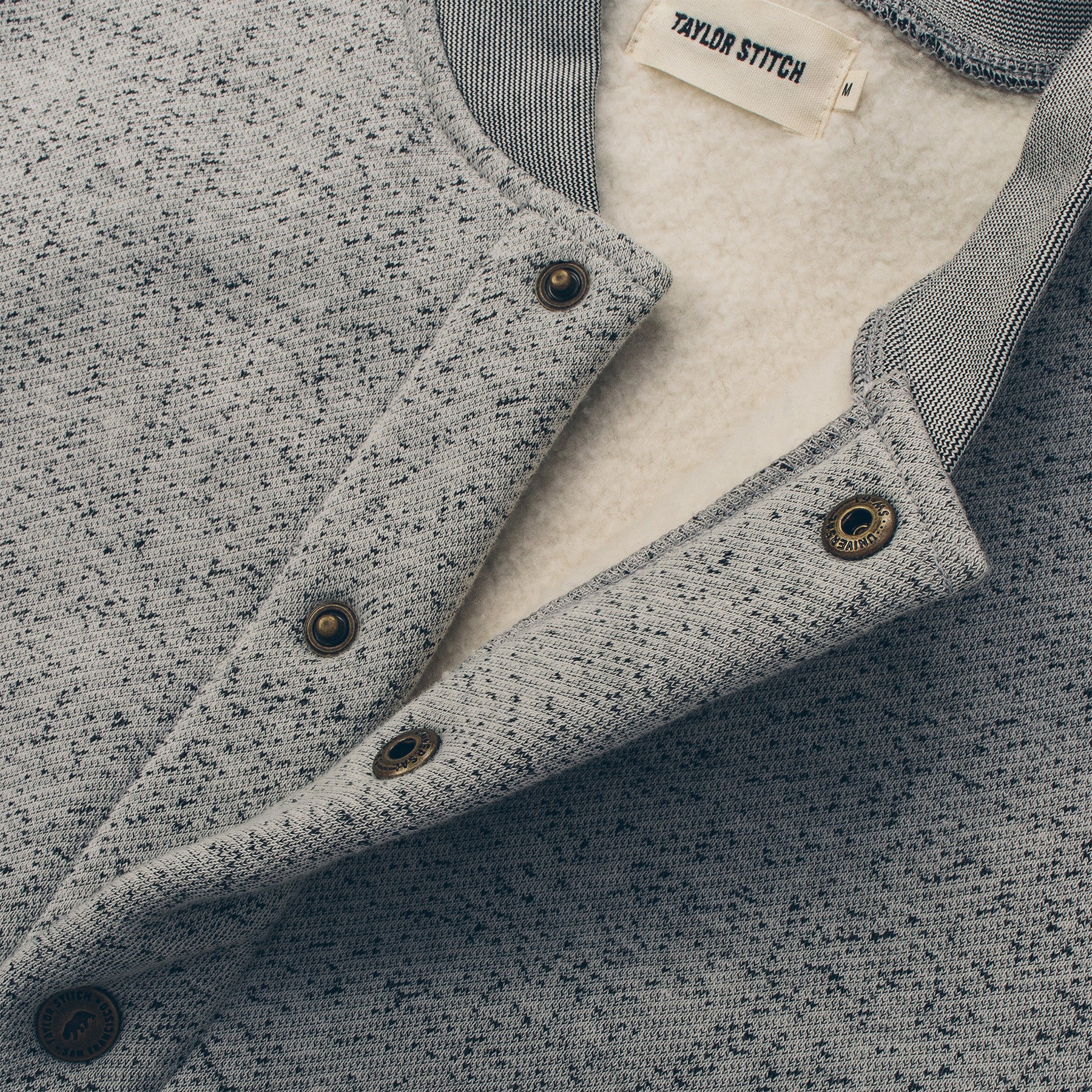 The Bomber in White Fleck Fleece - Image 2