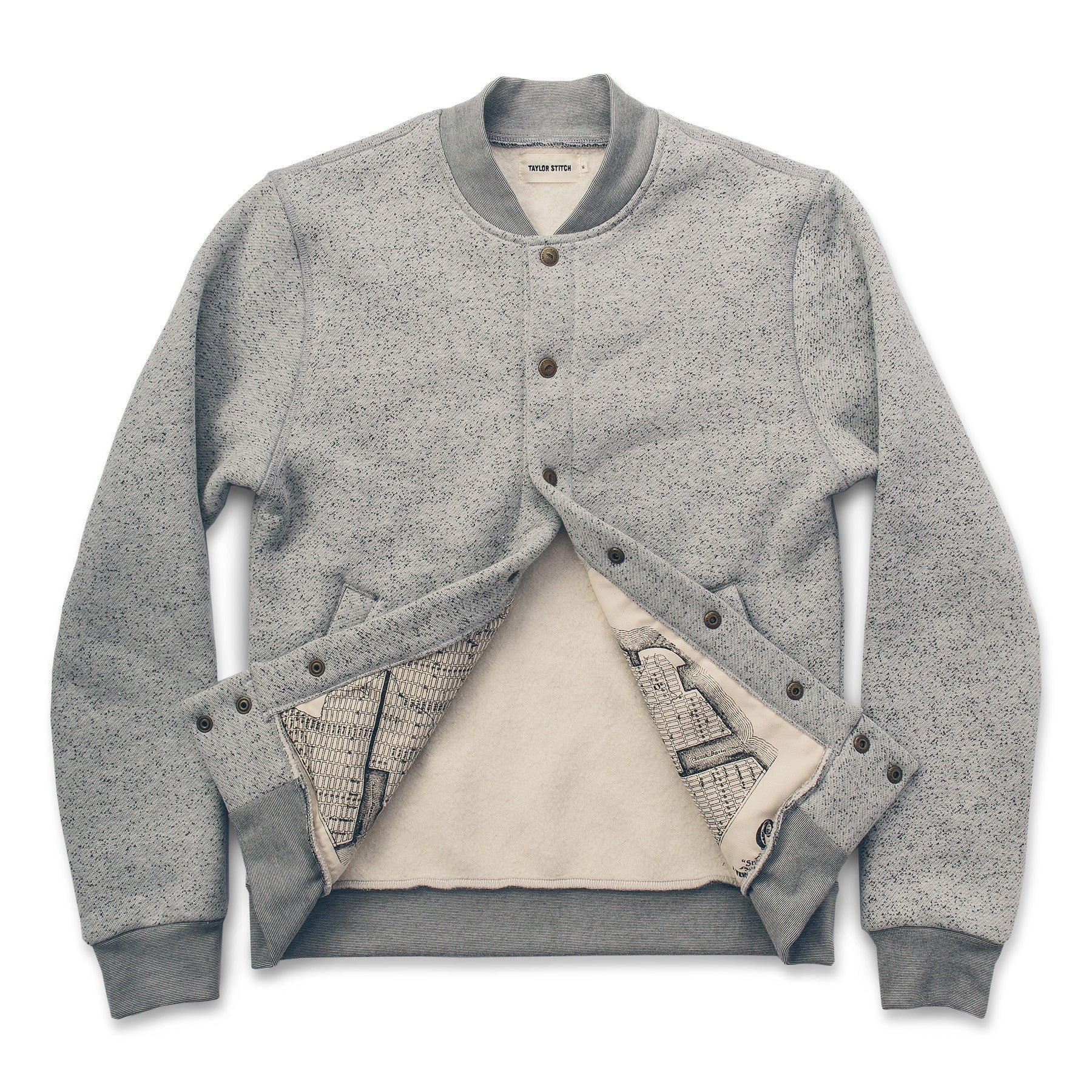 The Bomber in White Fleck Fleece - Image 3