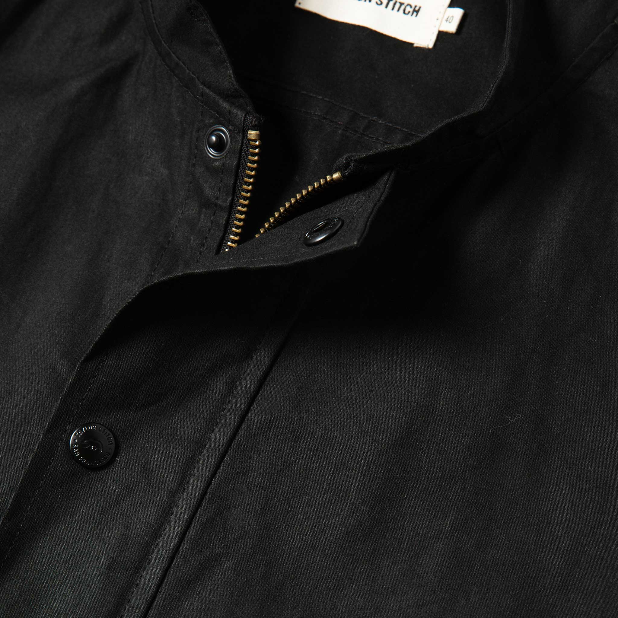 The Bomber Jacket in Black Dry Wax - Image 6