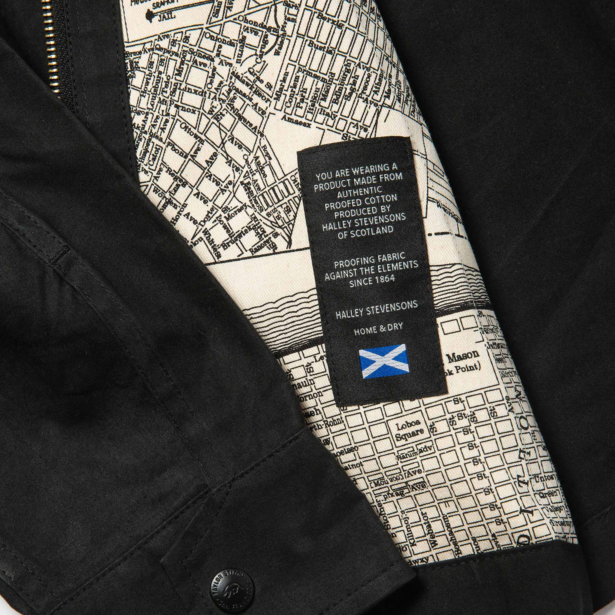 The Bomber Jacket in Black Dry Wax - Image 7