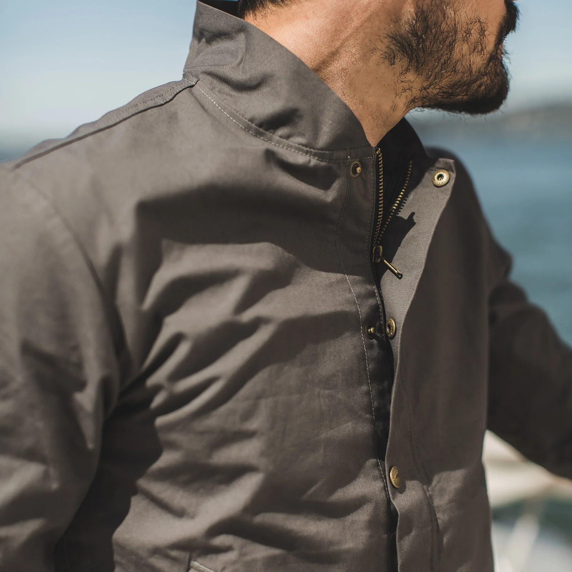 The Bomber Jacket in Charcoal - Image 3