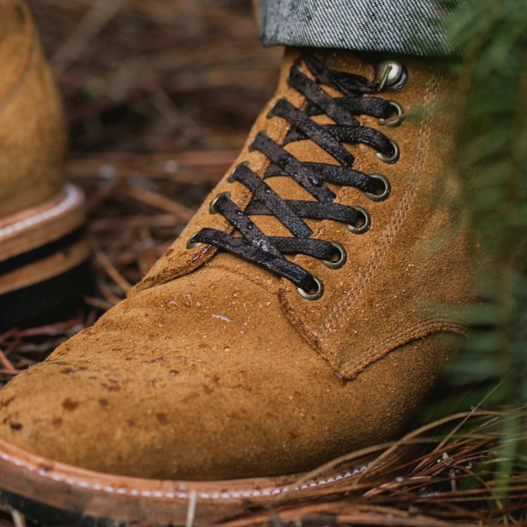 The Trench Boot in Golden Weatherproof Suede - Image 3