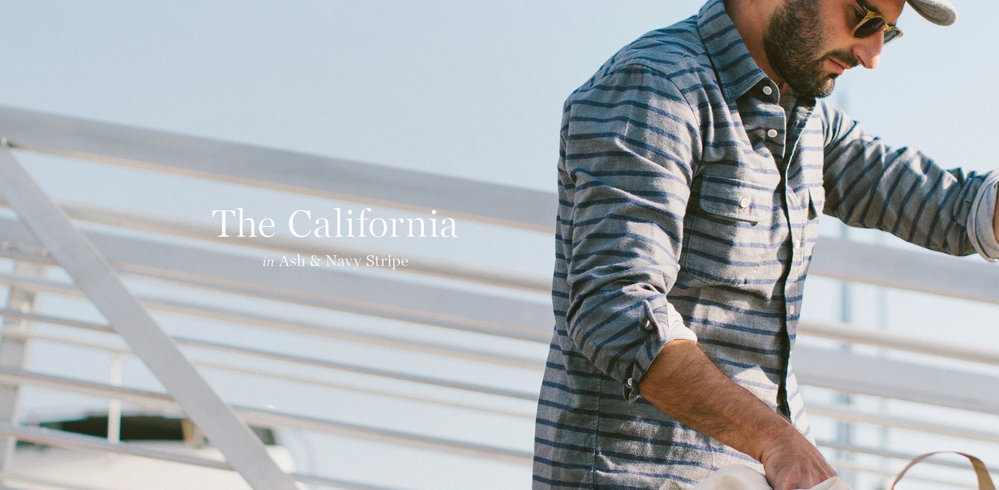 The California in Ash & Navy Stripe - Image 7