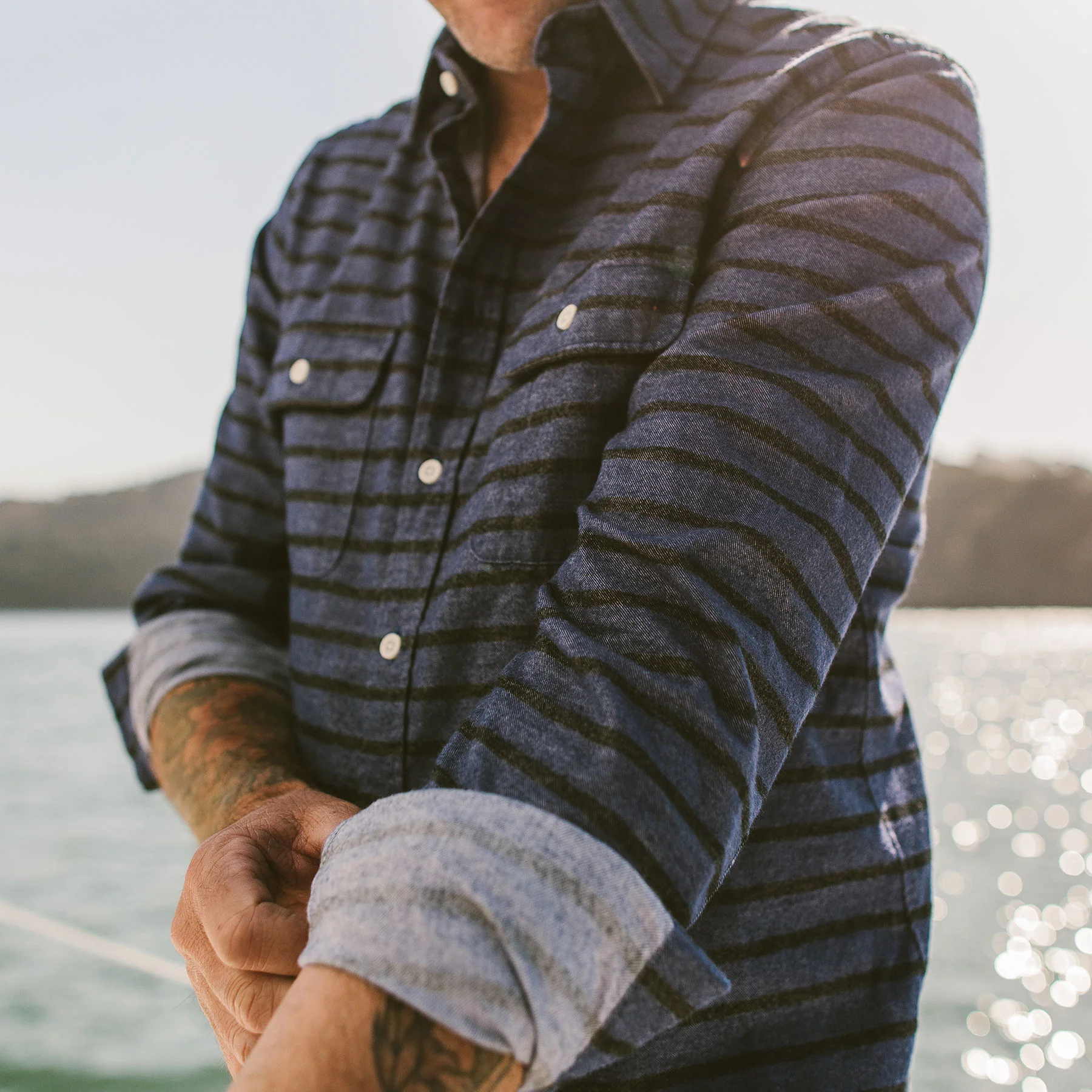 The California in Blue & Navy Stripe - Image 5