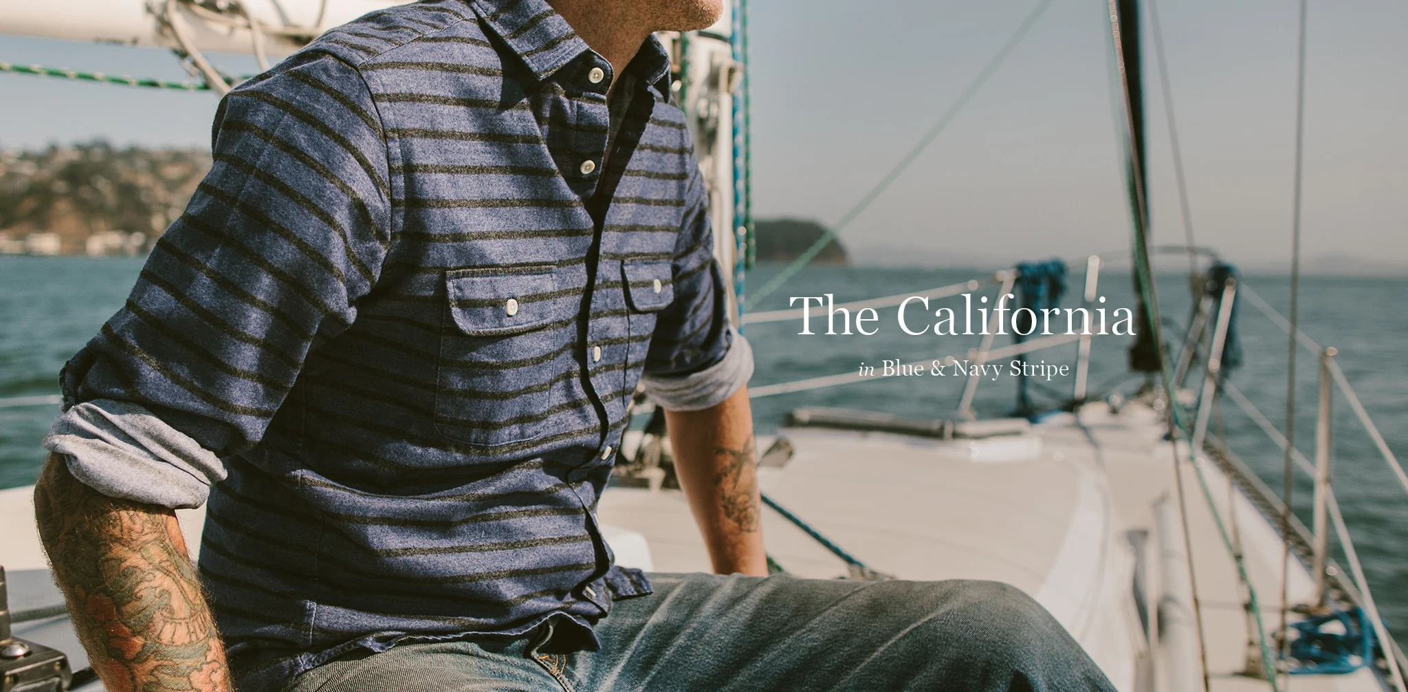 The California in Blue & Navy Stripe - Image 7