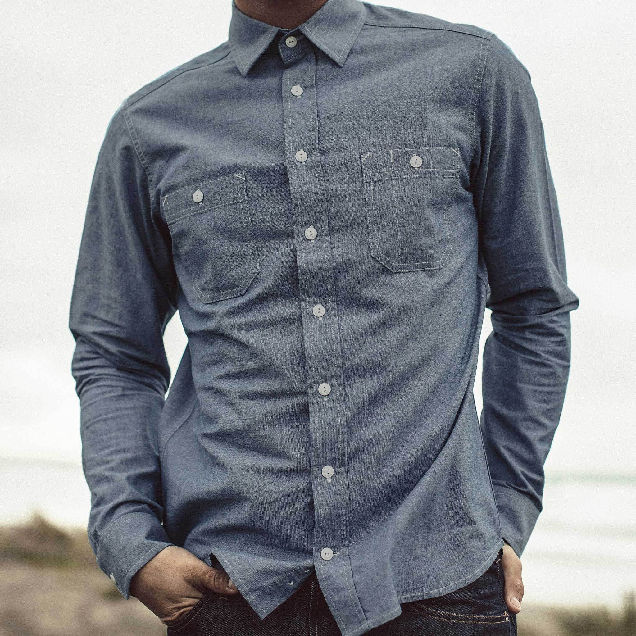 The California in Blue Everyday Chambray - Image 4