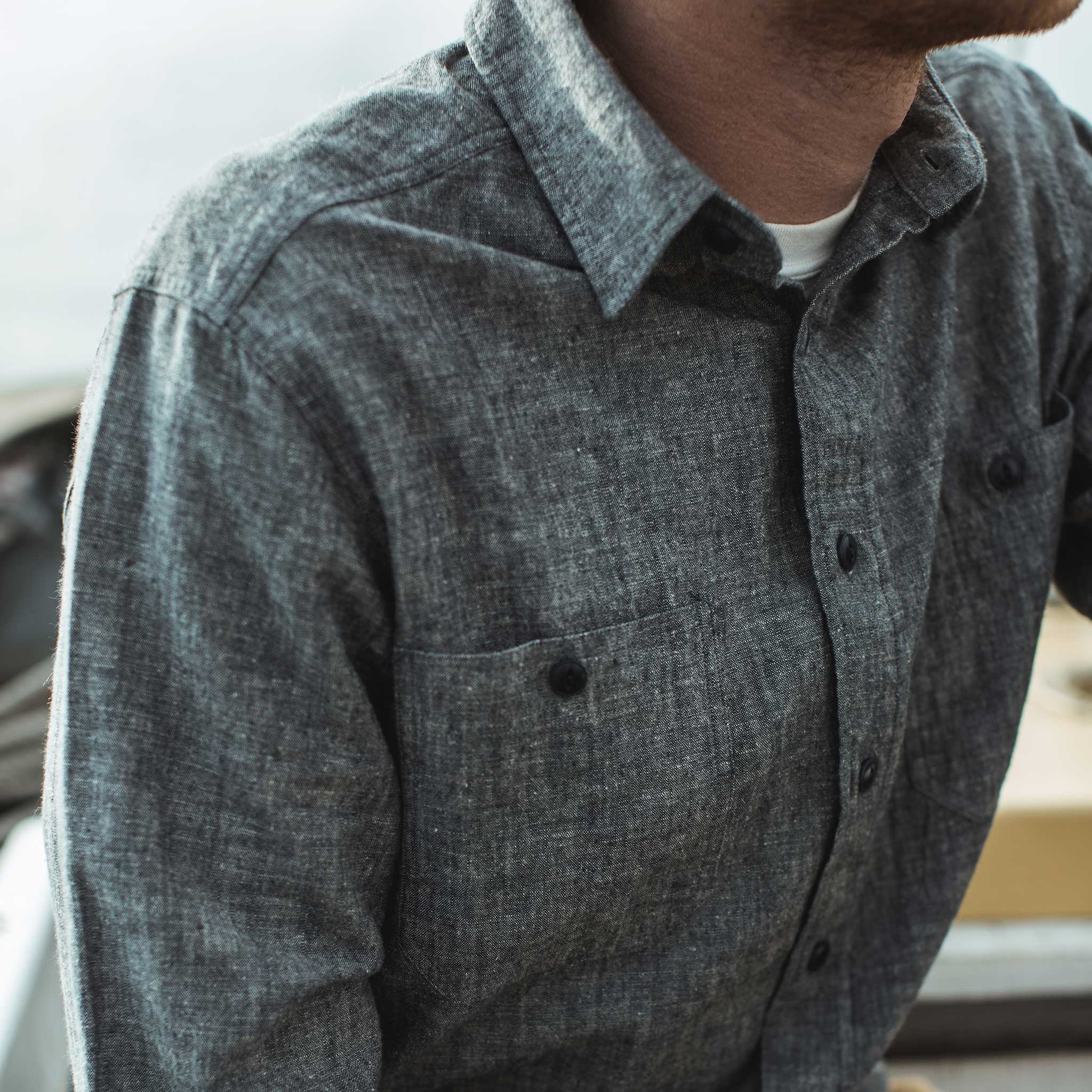 The California in Blue Hemp Chambray - Image 3