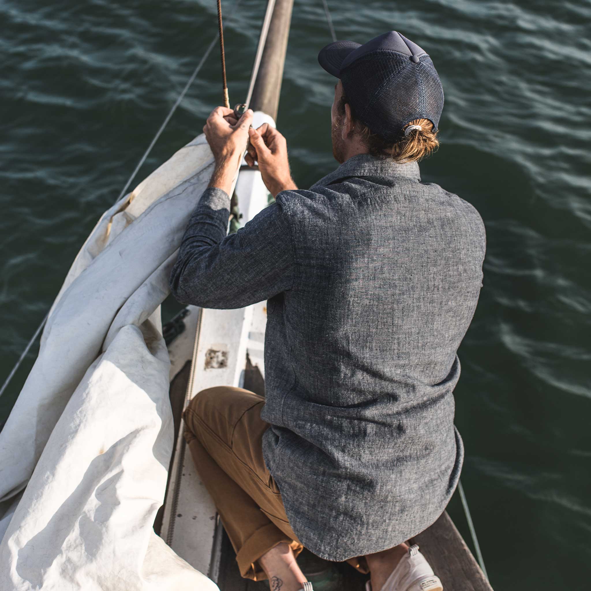 The California in Blue Hemp Chambray - Image 4