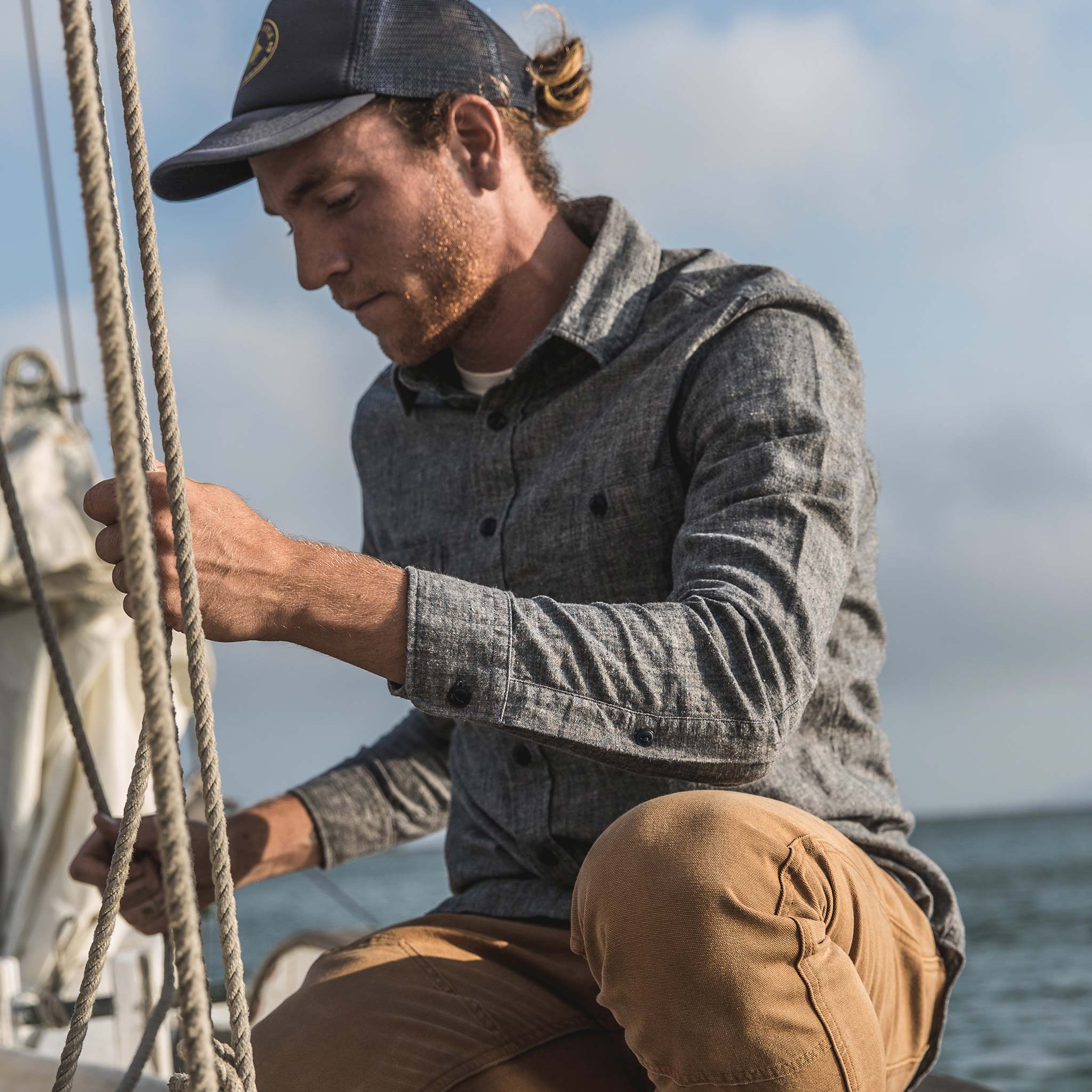 The California in Blue Hemp Chambray - Image 6