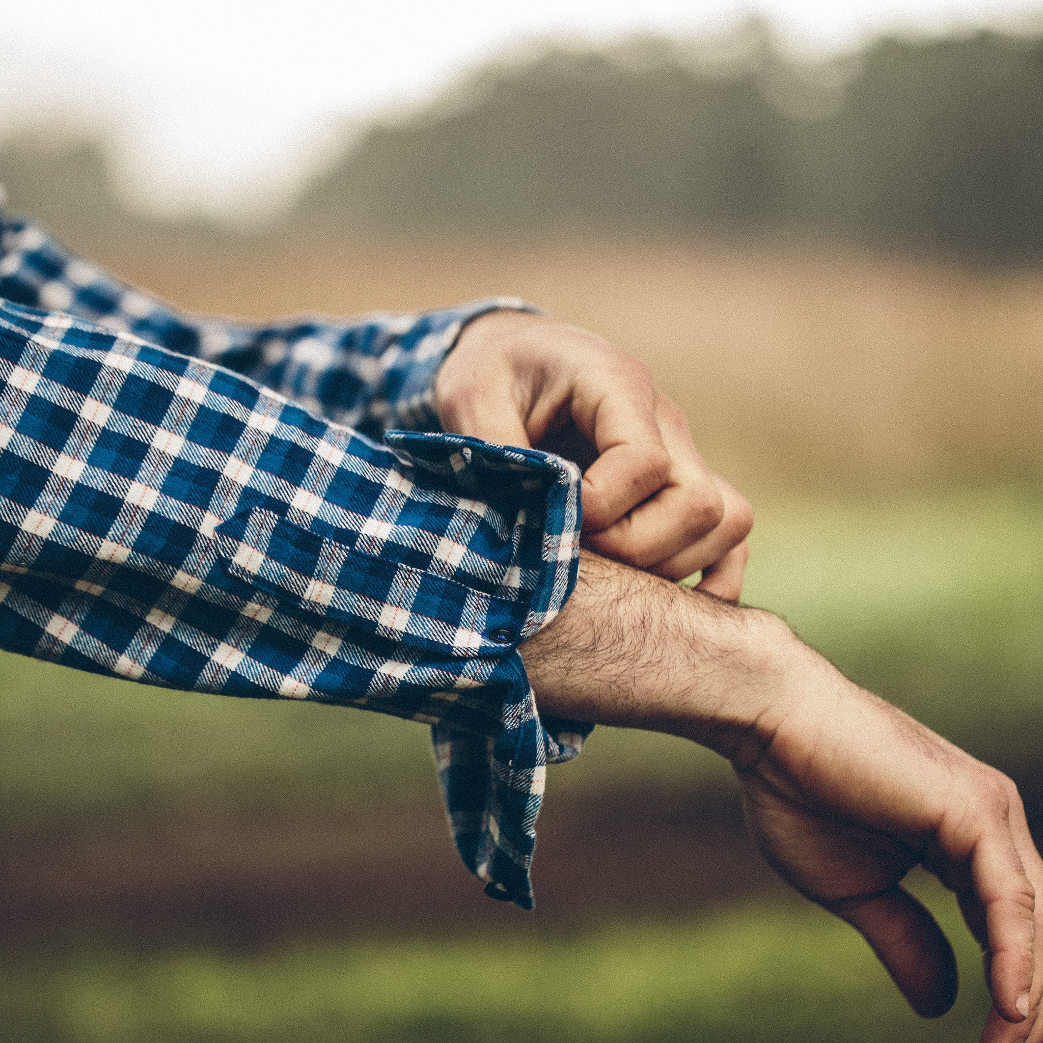 The California in Brushed Navy Plaid - Image 6