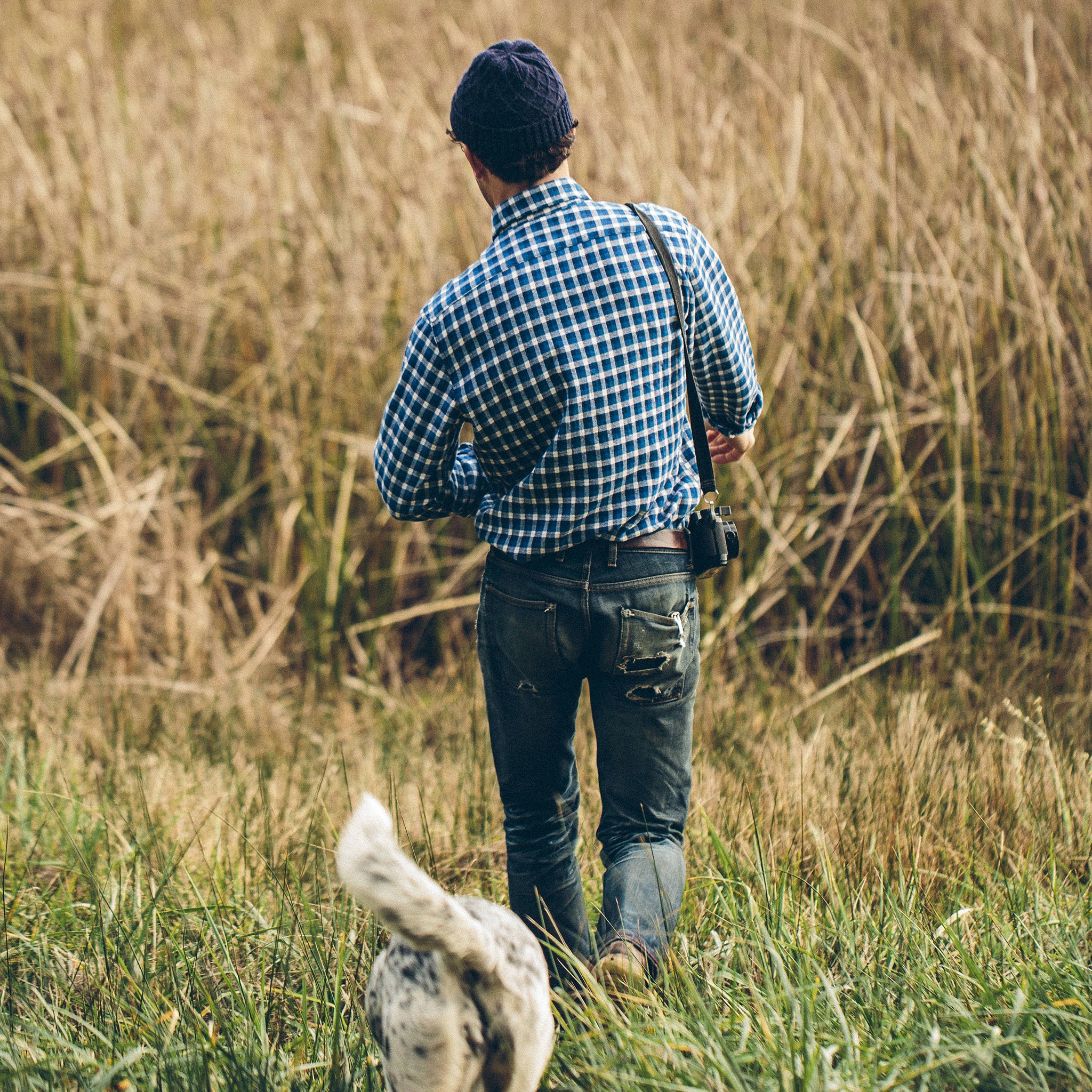 The California in Brushed Navy Plaid - Image 7
