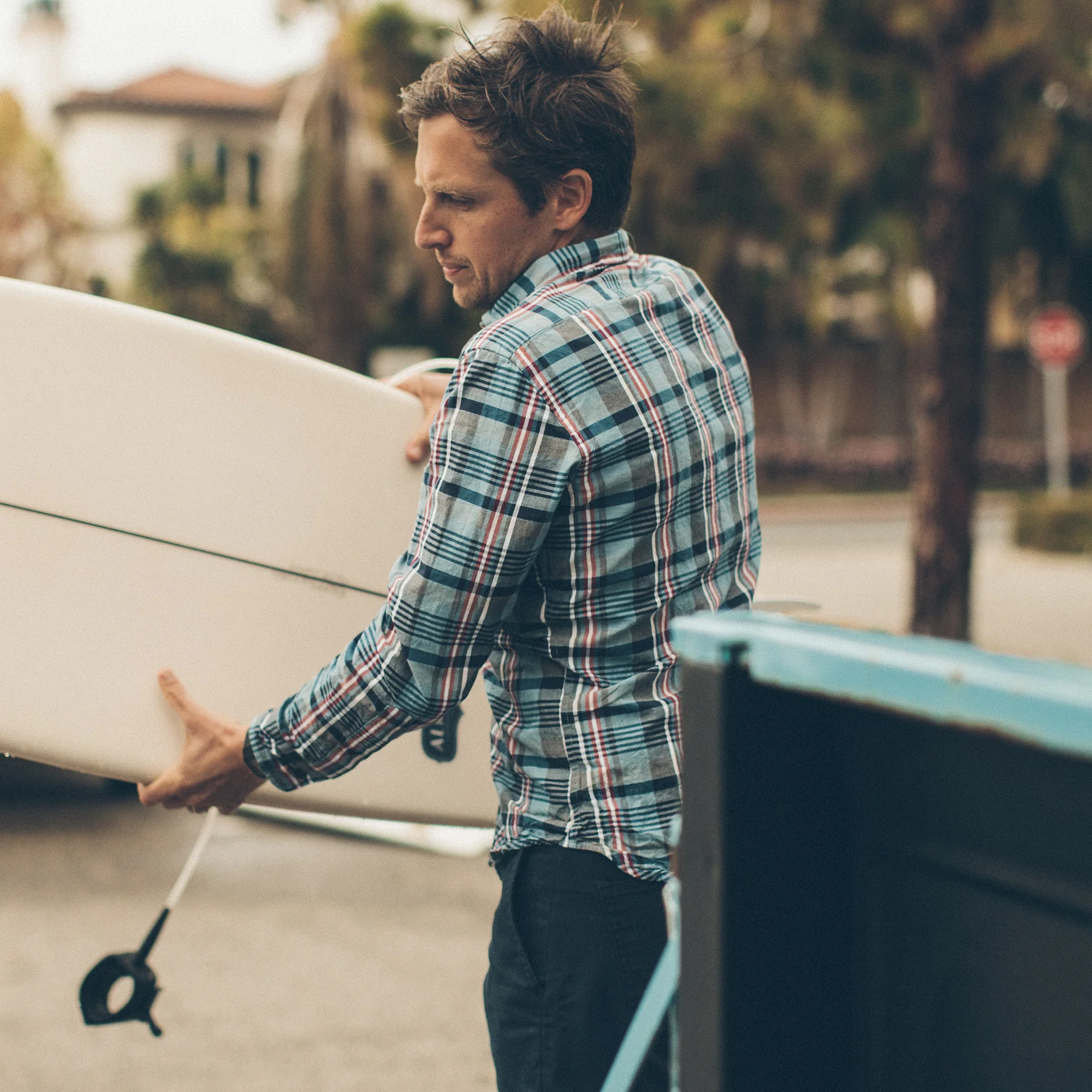 The California in Navy Madras - Image 5