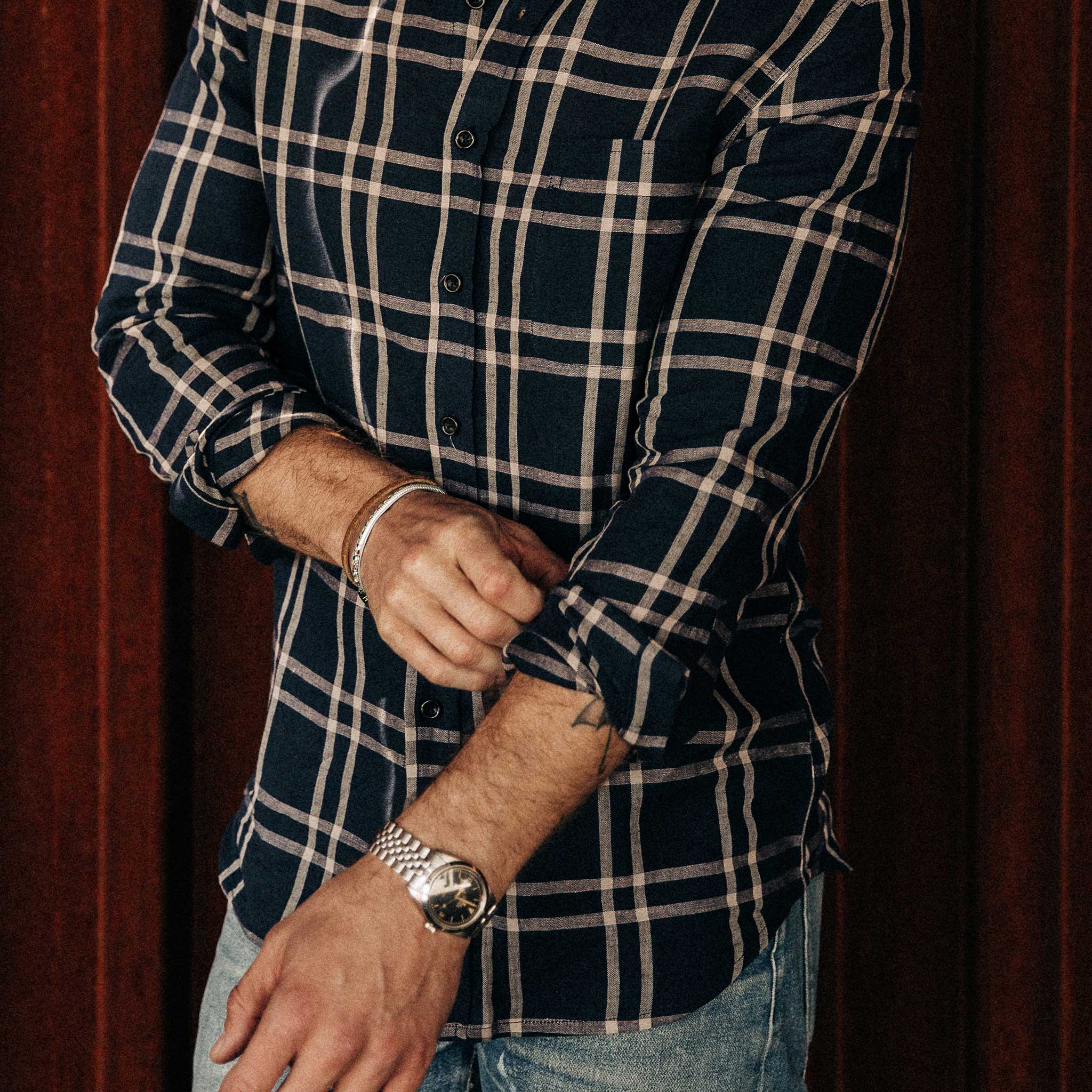The California in Navy Plaid - Image 4