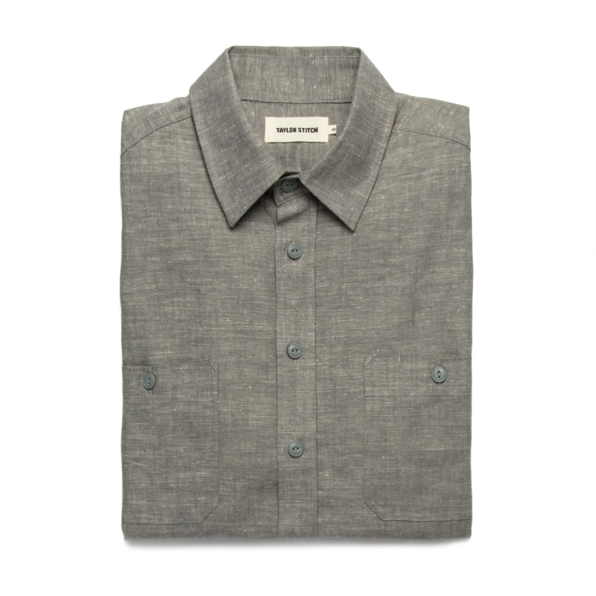 The California in Olive Hemp Chambray
