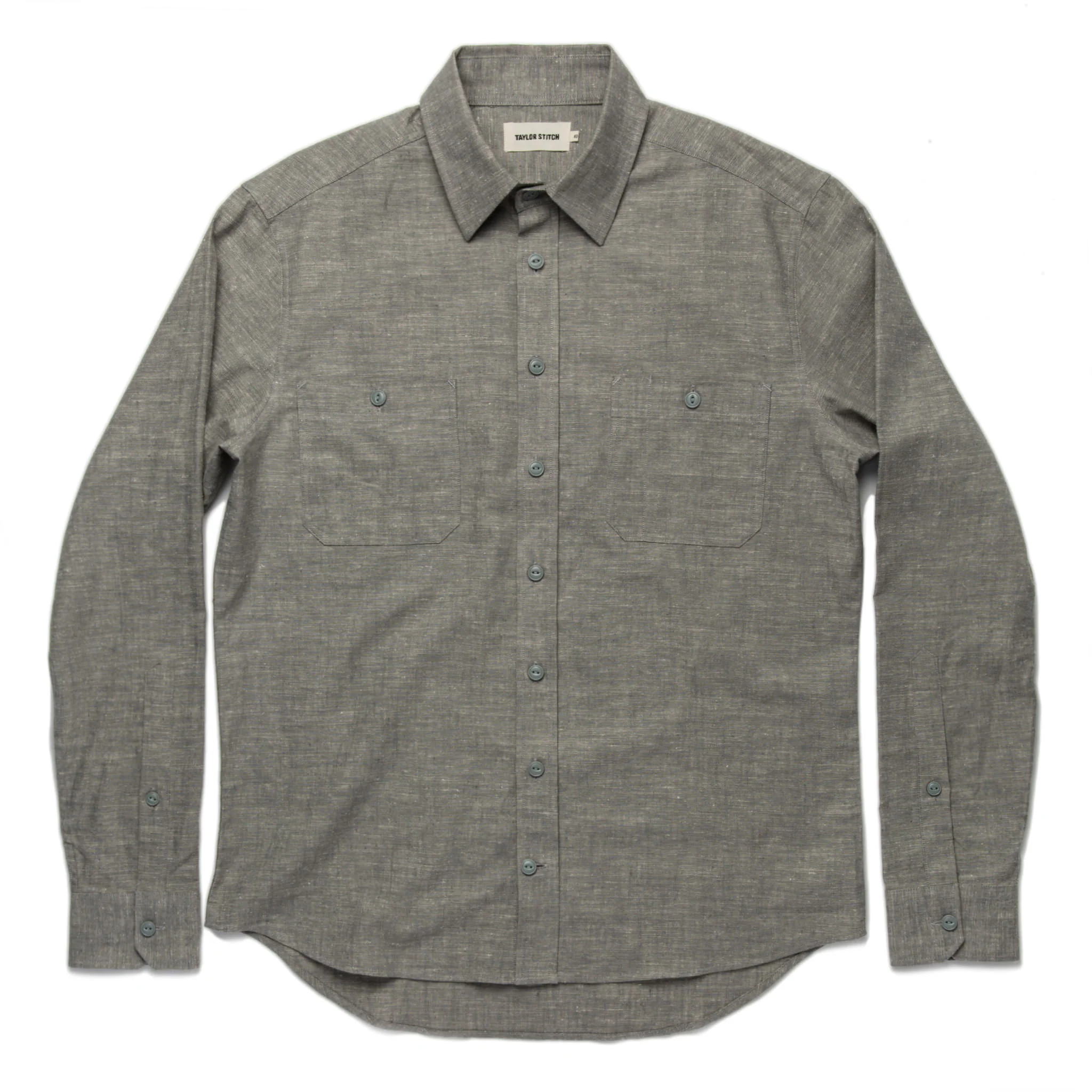 The California in Olive Hemp Chambray - Image 9