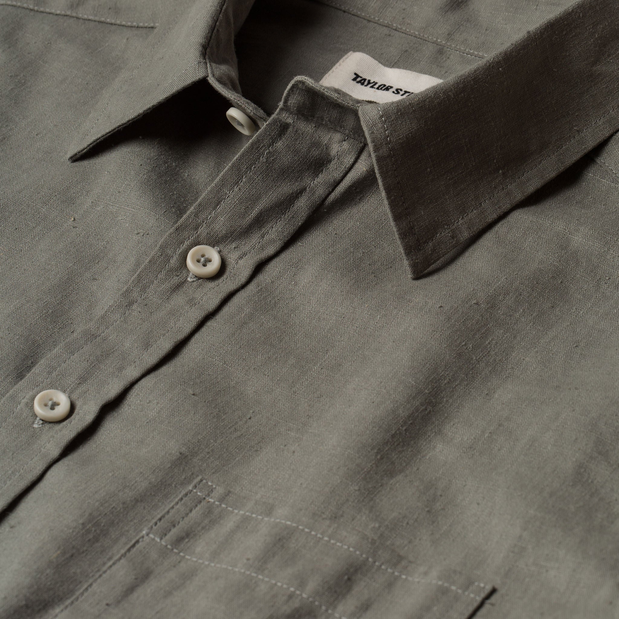 The California in Olive Hemp Poplin - Image 7