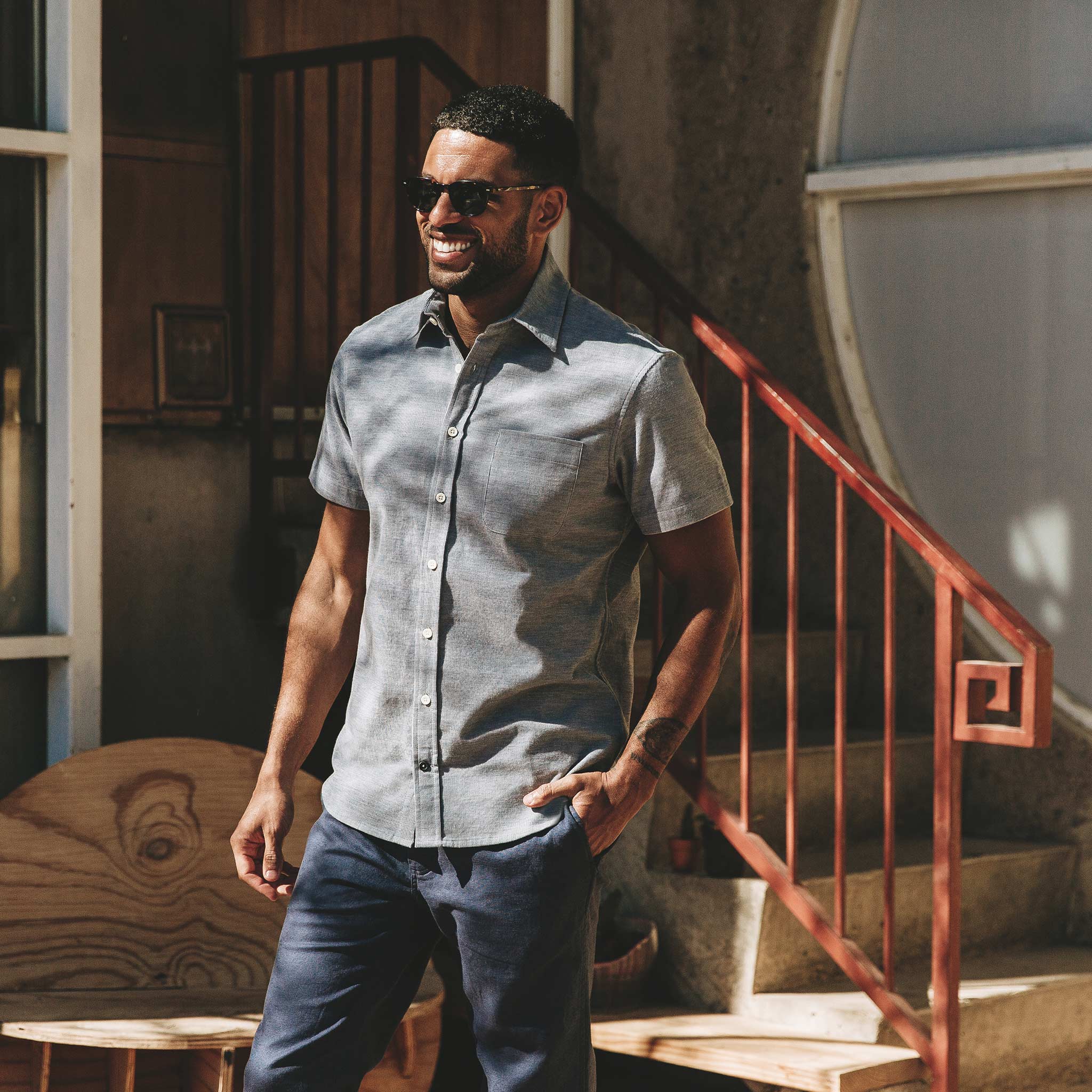 The Short Sleeve California in Slate Cord - Image 2